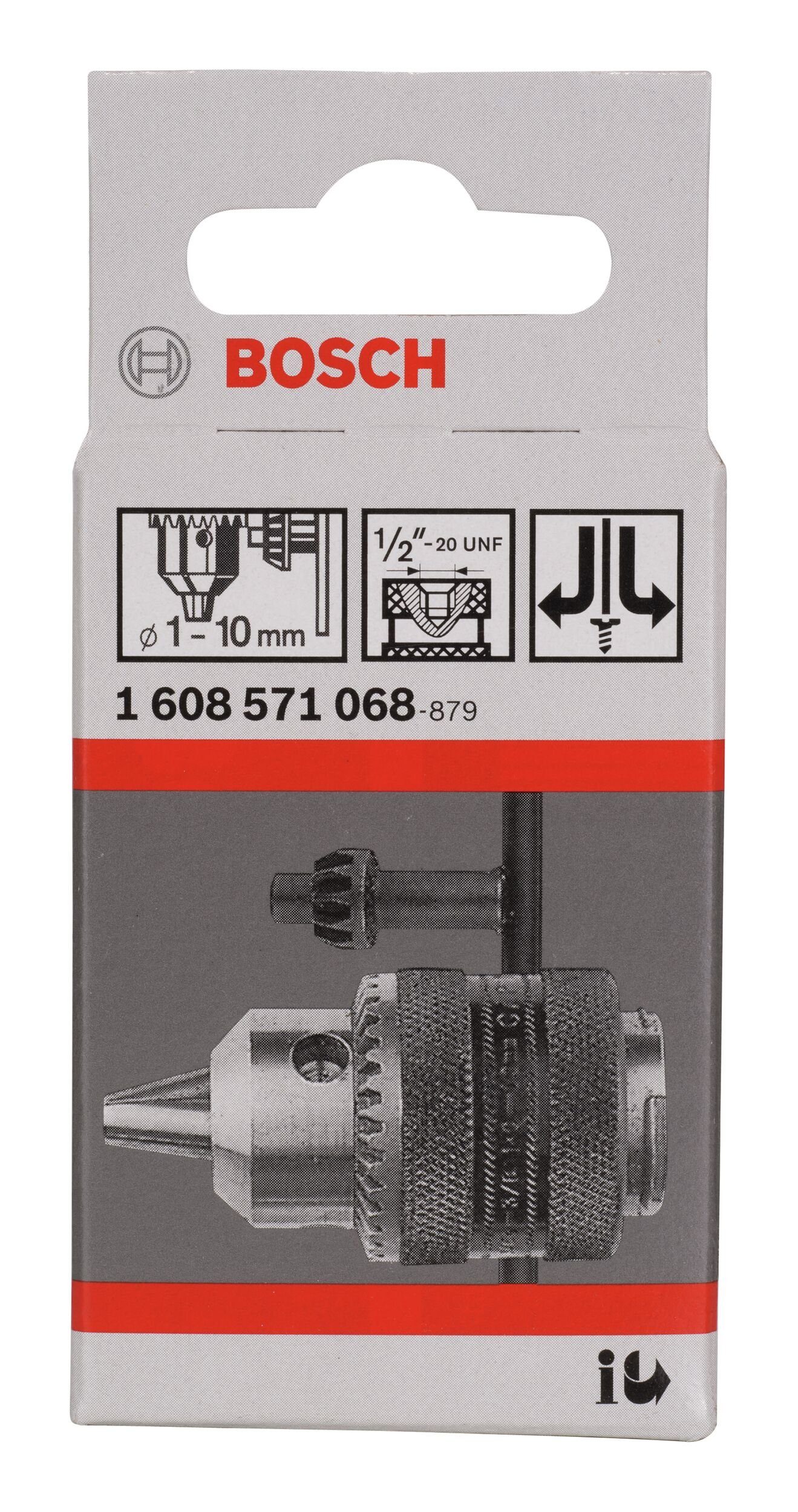 BOSCH / Bohrfutter, 10 Akku Zahnkranzbohrfutter f. 1 1/2" 20 - Rechts-/Linkslauf, - - mm