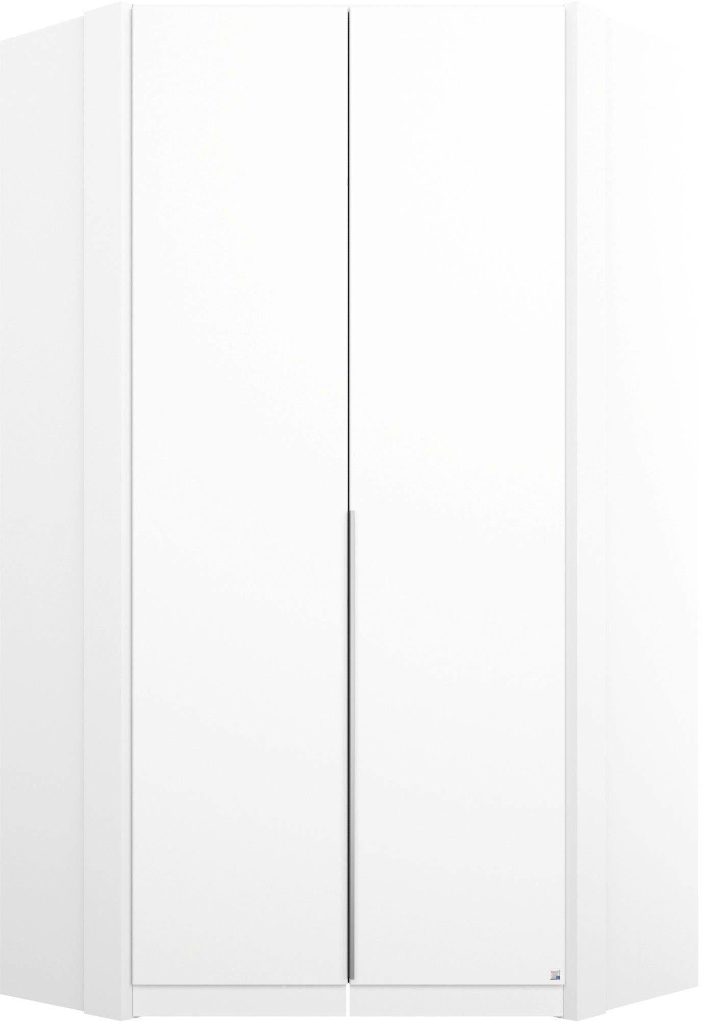 rauch Eckkleiderschrank Kleiderschrank Eckschrank Schrank Garderobe Ankleide MEMPHIS (Schenkelmaß: 87x74 oder 119x106 cm, Höhe 210 cm) platzsparend, viel Stauraum, voll aufgelegter Spiegel MADE IN GERMANY