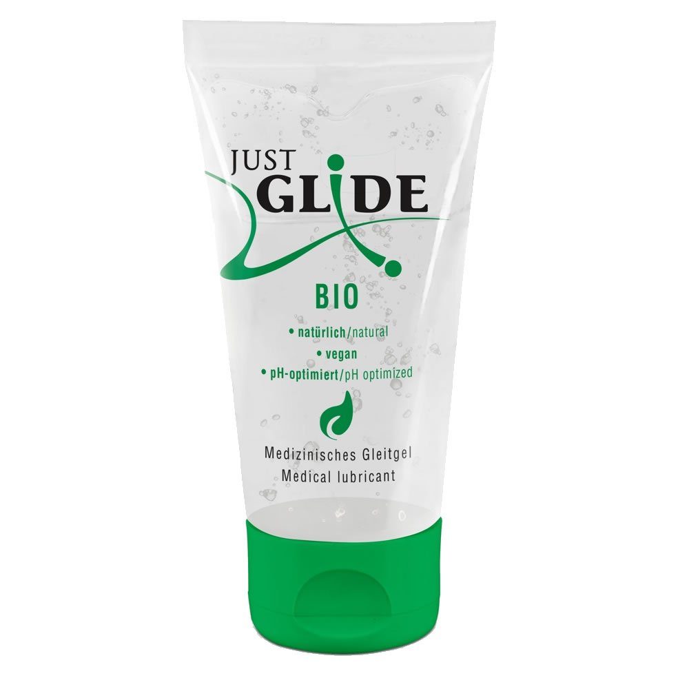 Just Glide Gleitgel Bio - natürliche & vegane Inhaltsstoffe, Tube mit 50ml, 1-tlg., medizinisches Gleitgel