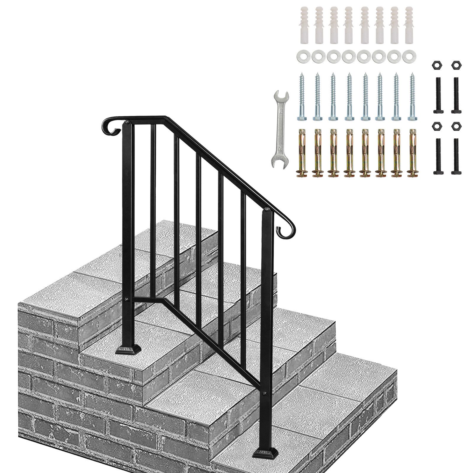 LALAHO Treppengeländer Handlauf Geländer für Treppen Brüstung Balkon, 80 cm günstig online kaufen