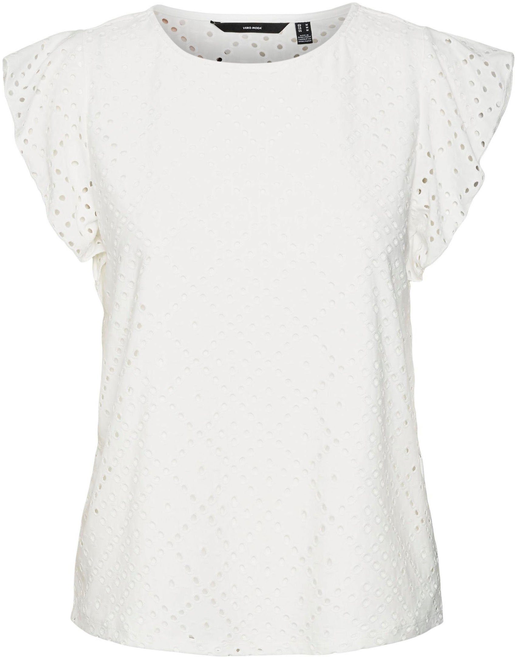 Rundhalsshirt VMTASSA SL FRILL TOP NOOS