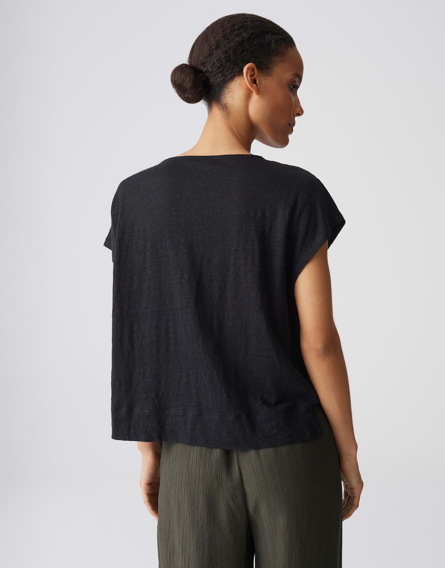 OPUS Kurzarmshirt Sutol aus Jersey mit Leinenstruktur Seitenschlitze sorgen für angenehme Bewegungsfreiheit – Bild 3 von 5