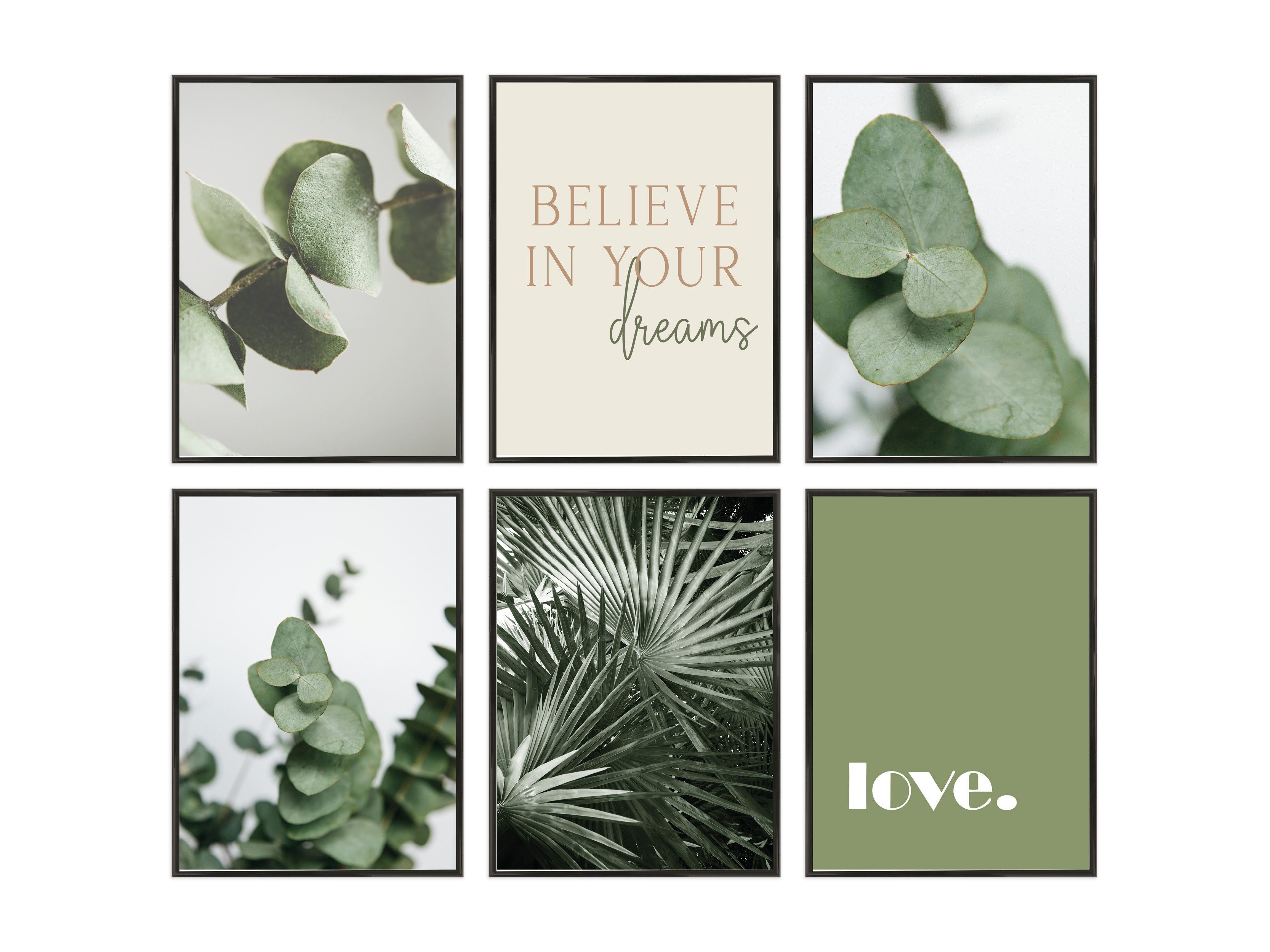 Wackadoo Living Bilderrahmen-Set Bilder Collage Set mit Glas für Einzelbild günstig online kaufen