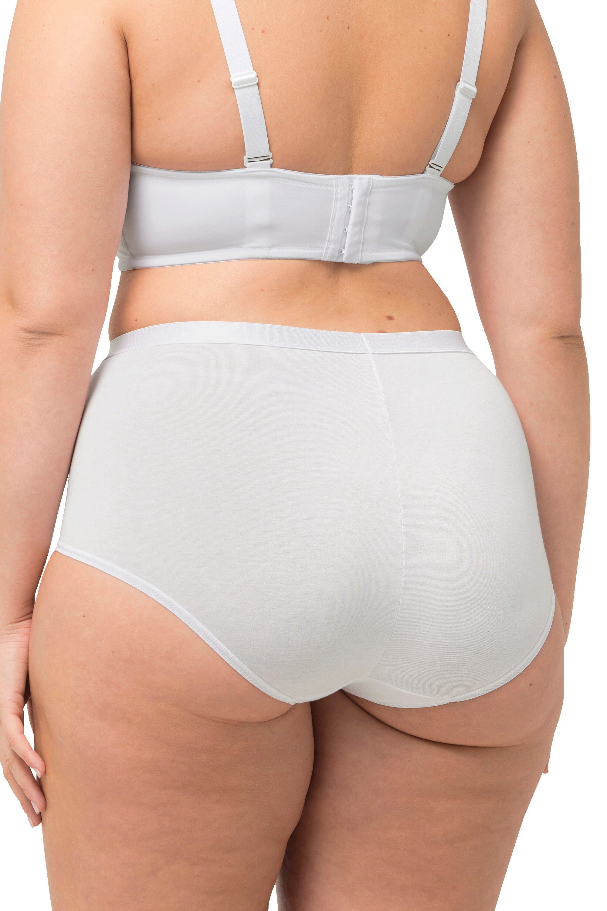 Ulla Popken Miederhose Shaping-Maxislips 2er-Pack Biobaumwolle