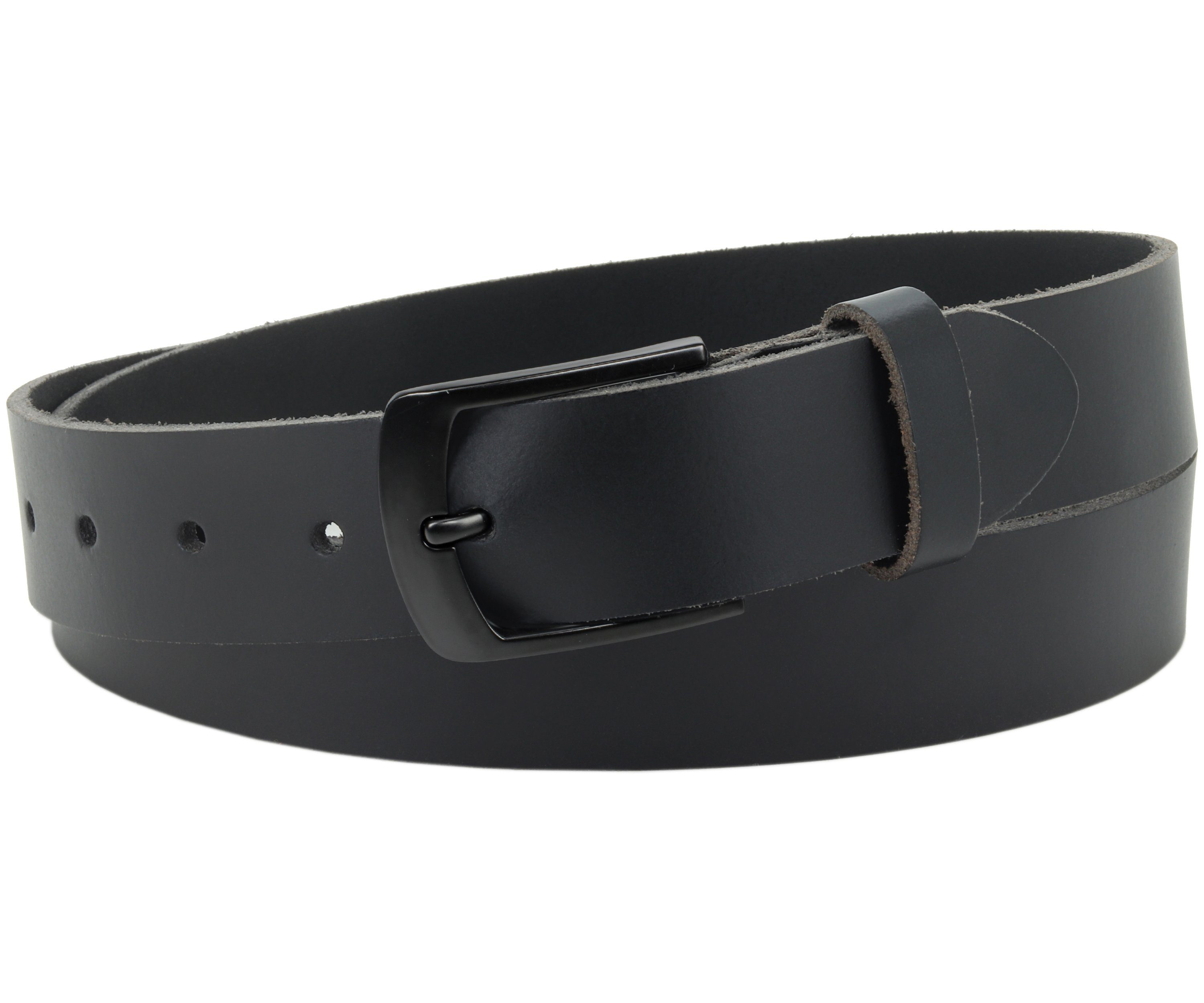 Ledergürtel OM558-PL-Schwarz