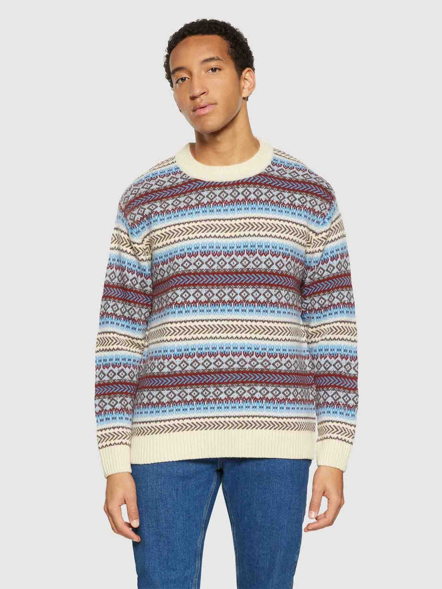 KnowledgeCotton Apparel Strickpullover Vagn Regular Bubble Knit Crew Neck
