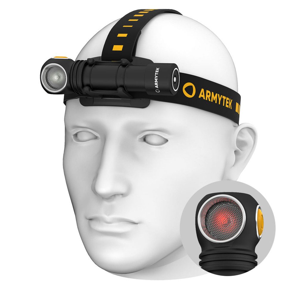 Armytek LED Taschenlampe Armytek Wizard C2 WR Taschenlampe / Stirnlampe - Licht weiß und rot