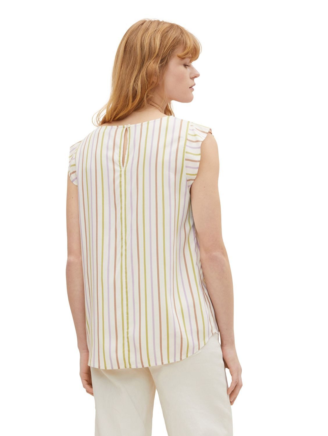 TOM TAILOR Denim T-Shirt SLEEVE PRINT (1-tlg) aus Viskose