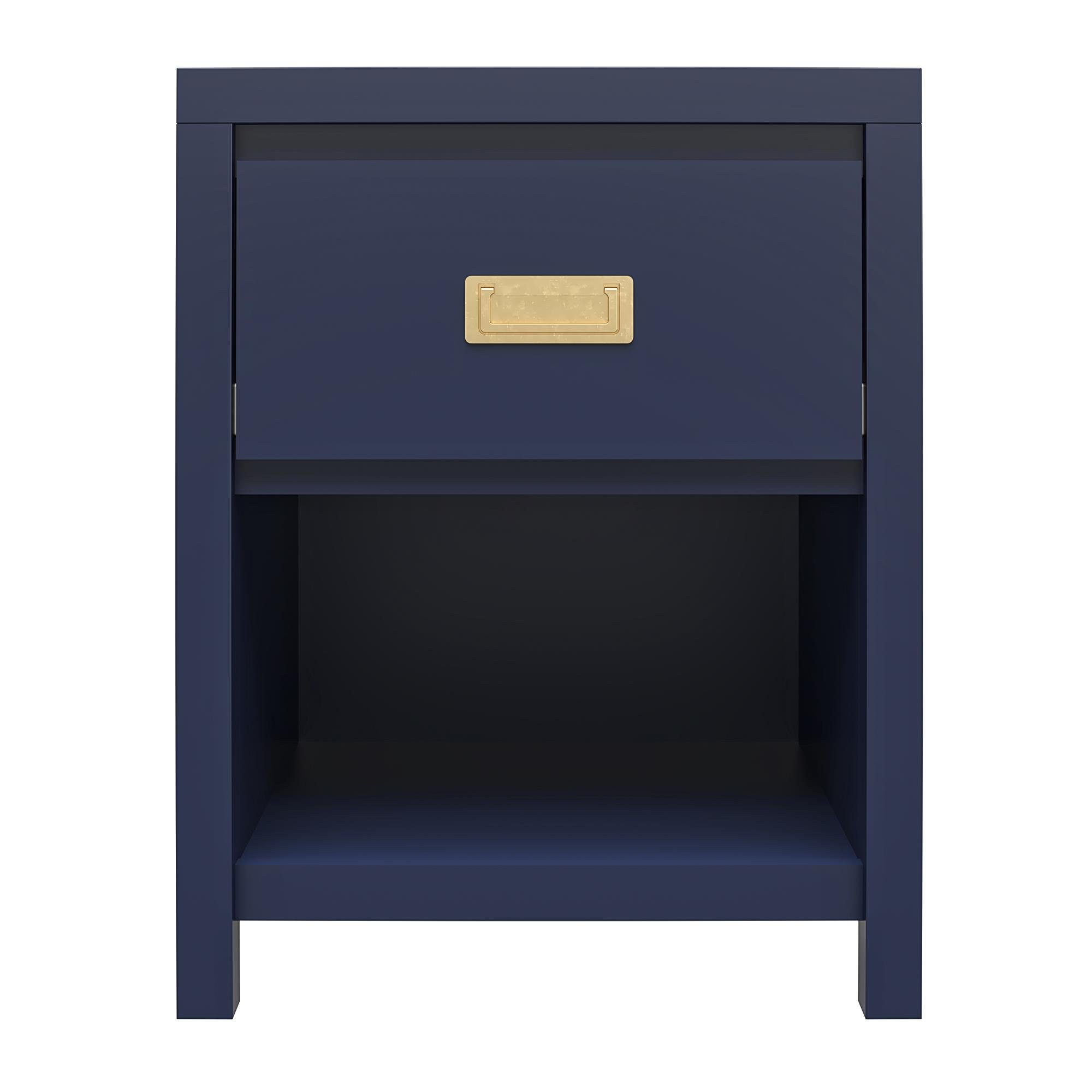 Monarch Metallgriff, Schublade, 50 navy cm Hill mit Haven, Nachttisch loft24 Breite Nachtschrank