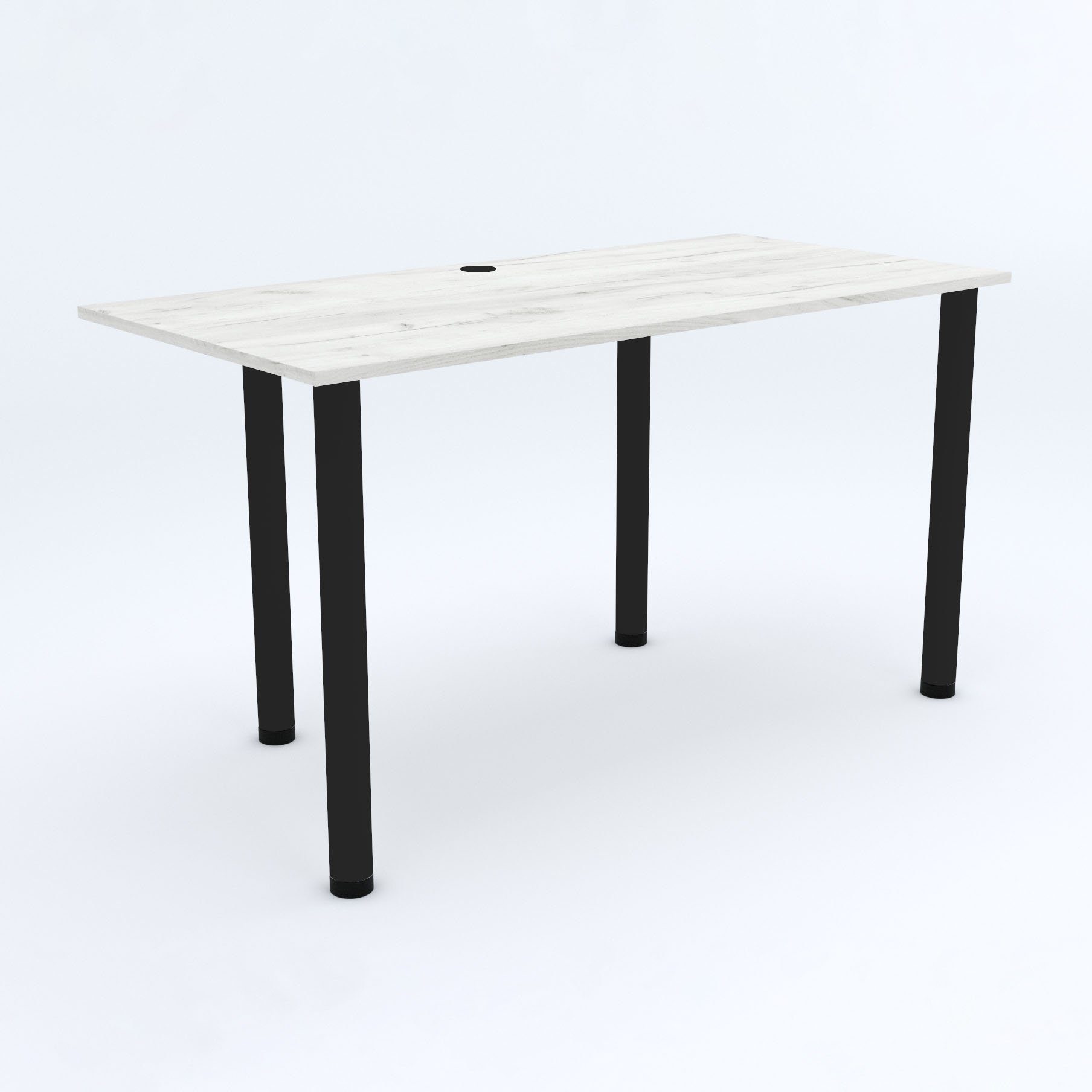schwarze Schreibtisch mit Weiss Beinen Kantenumleimung Schreibtisch, 2mm AKKE Craft PVC