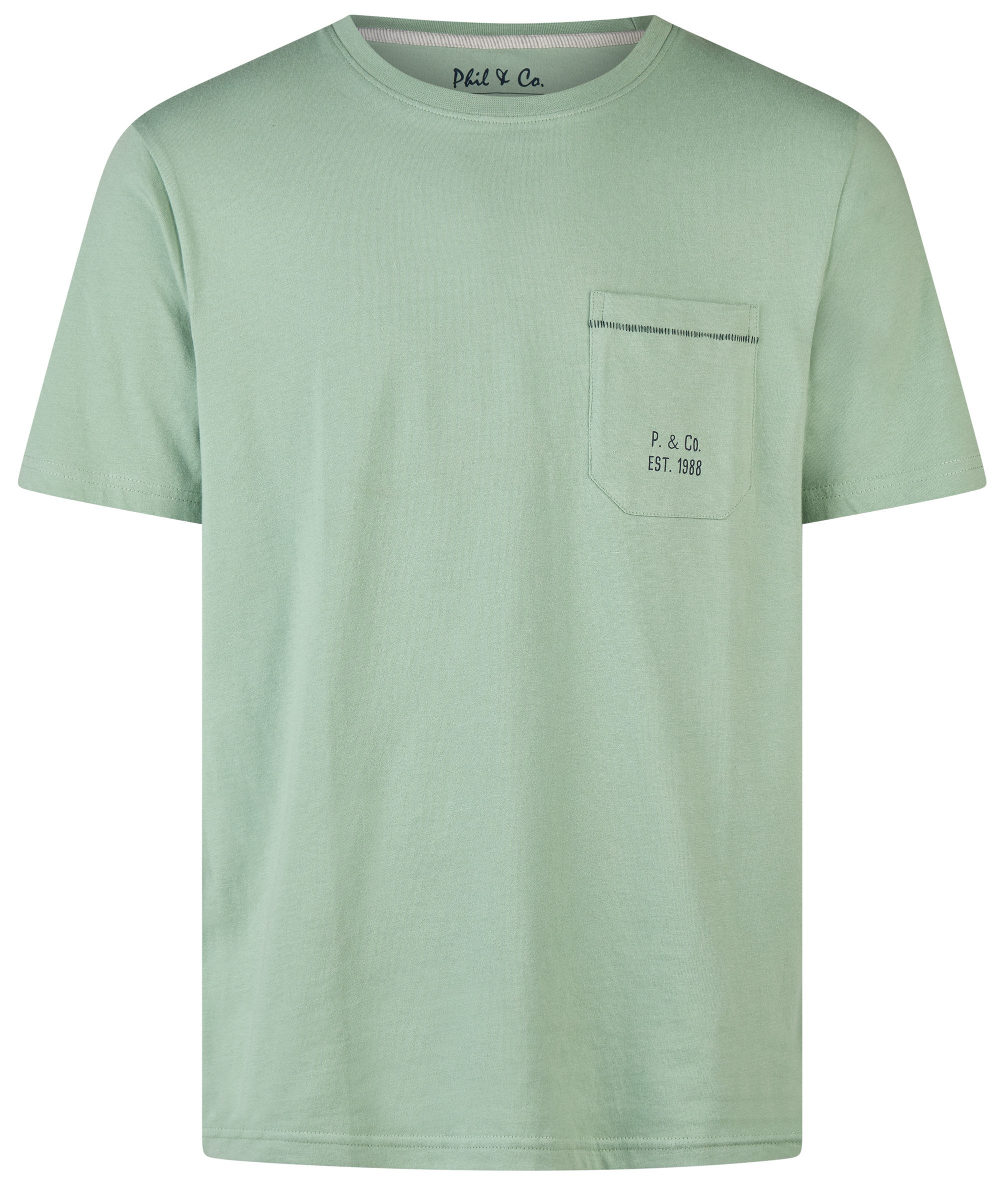 Phil & Co. Pyjamaoberteil Easy Sleep (Packung, 1-tlg., 1-teilig) Herren Schlafanzugshirt Kurzarm Baumwolle T-Shirt