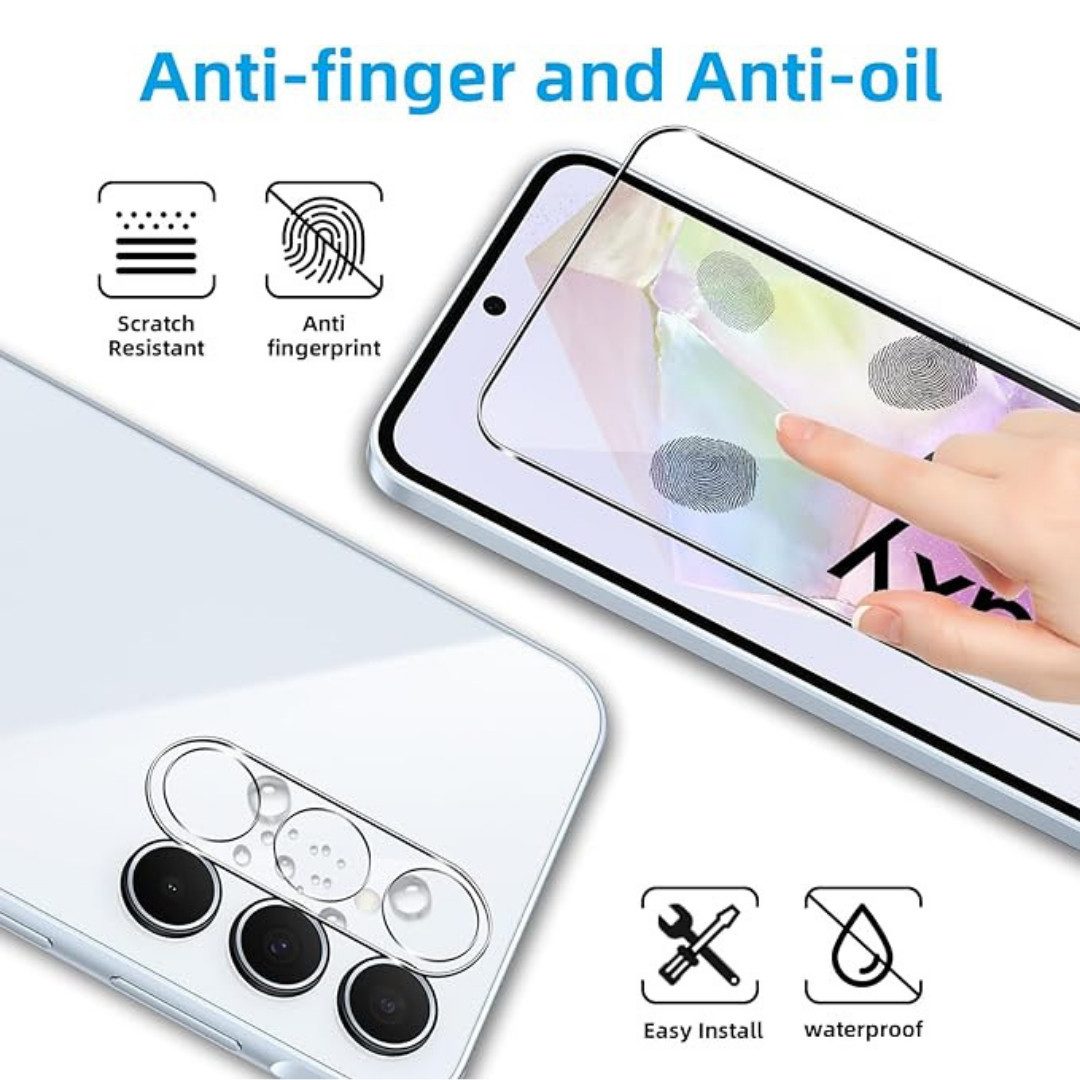 SmartUP Displayschutzglas 2X Schutzglas für Samsung Galaxy A35 5G Panzerfolie Display Full 9H für Für Samsung Galaxy A35 5G, kompletter Displayschutz – Bild 2 von 5