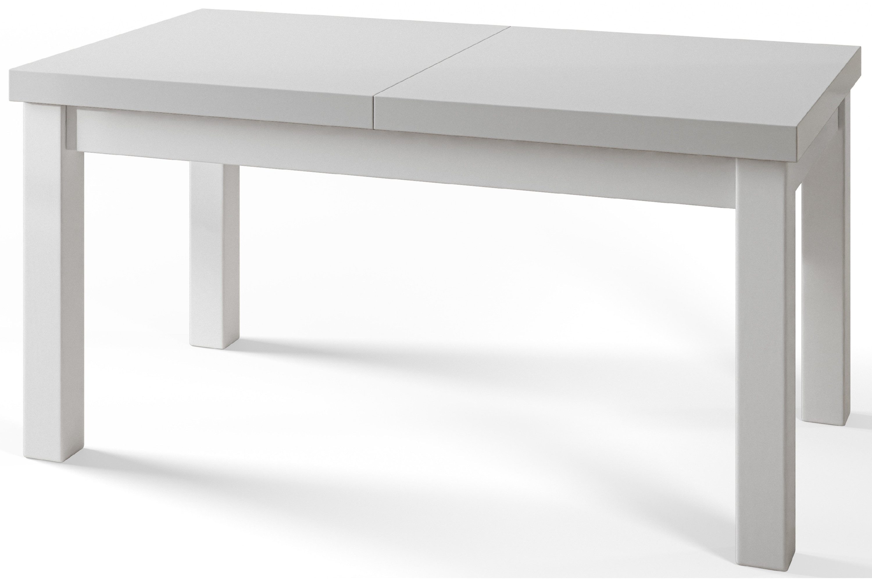 Alpi-Möbel Esstisch Wohnzimmertisch - Ausziehbarer Tisch 120x80, Weiß, Ausziehbar, 1 x Einsatz 40 cm