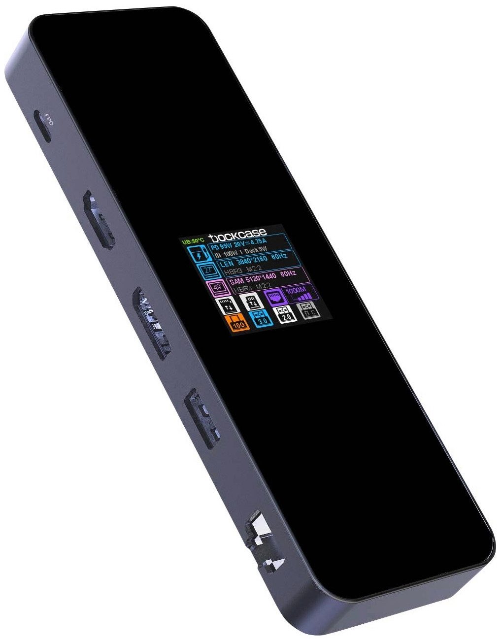 Dockcase Laptop-Dockingstation Dockcase USB-C® Dockingstation Universal integriertes Display, inkl