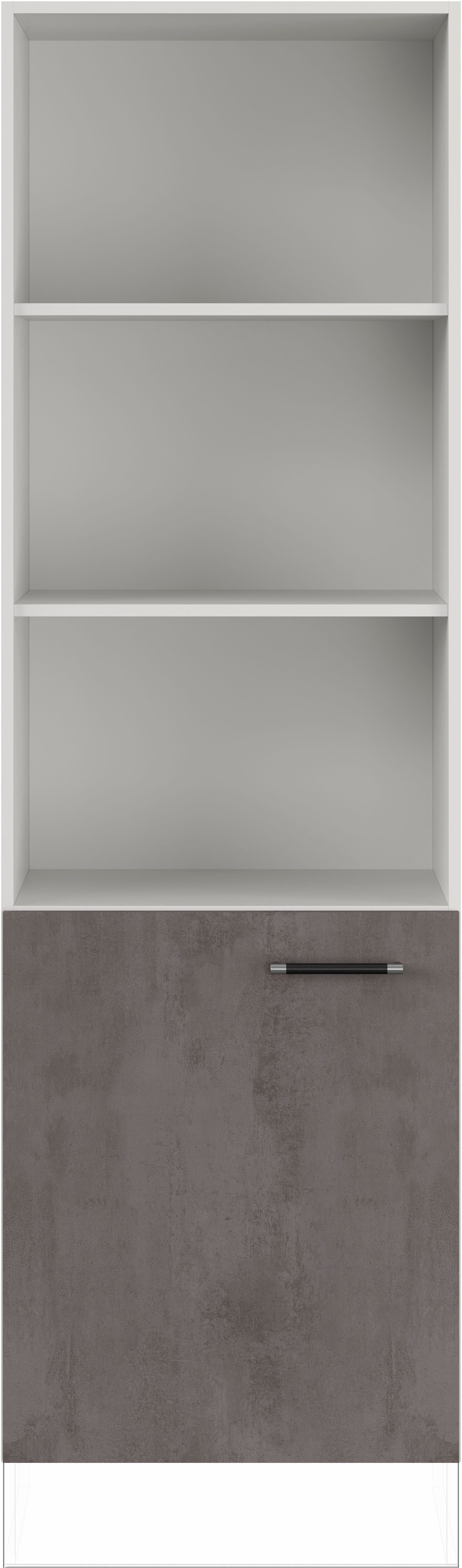 IMPULS KÜCHEN Seitenschrank "Prag", Breite/Höhe: 60/190,7 cm vormontiert, mit Drehtür, mit verstellbaren Fachböden