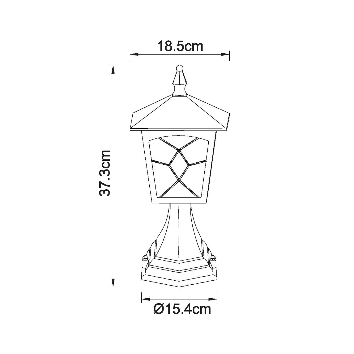 Globo Gartenleuchte GLOBO Atlanta Außenlampe Sockel-Lampe Außen-Leuchte Alu Laterne 3127