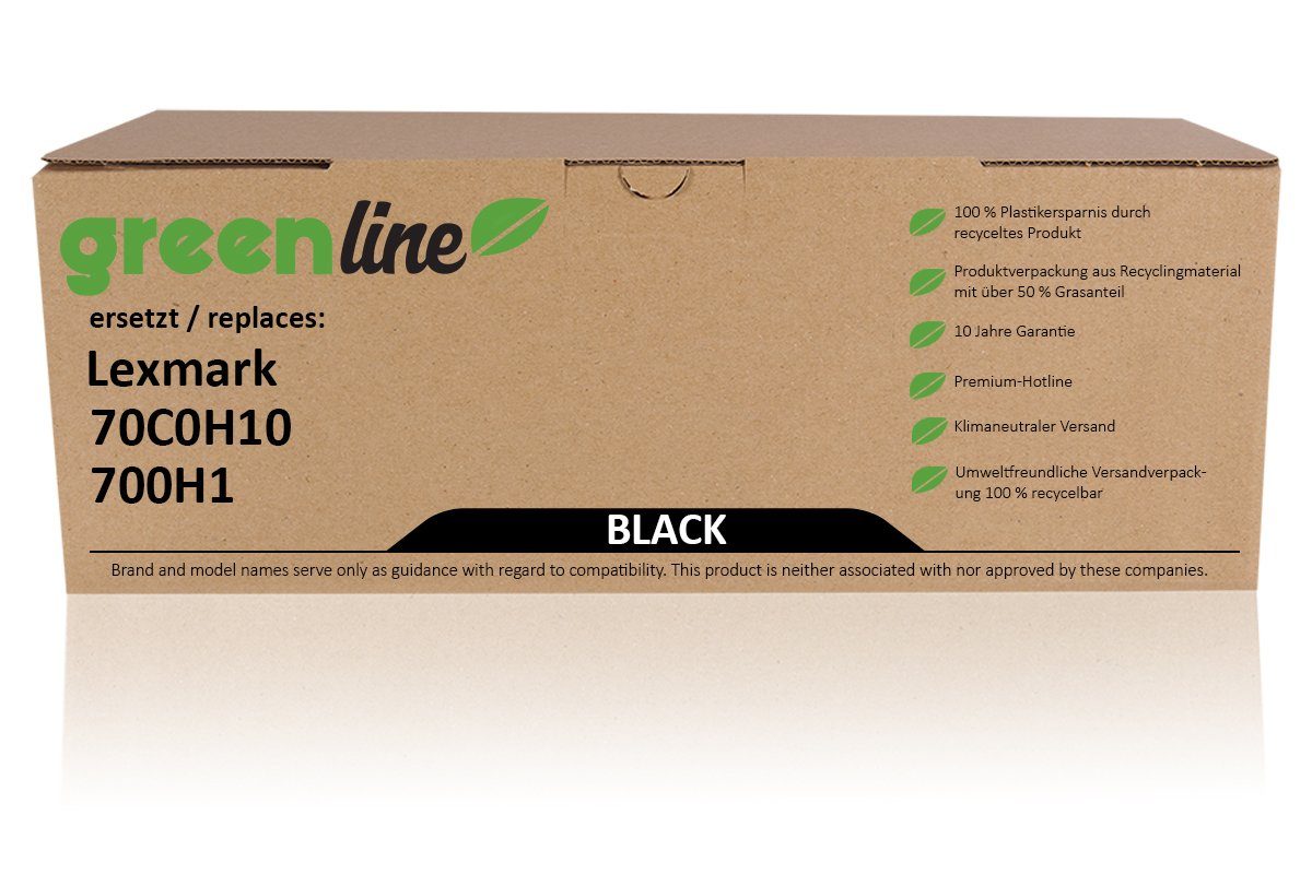 Lexmark ersetzt Tonerkartusche 70C0H10 greenline 700H1 Inkadoo Inkadoo /