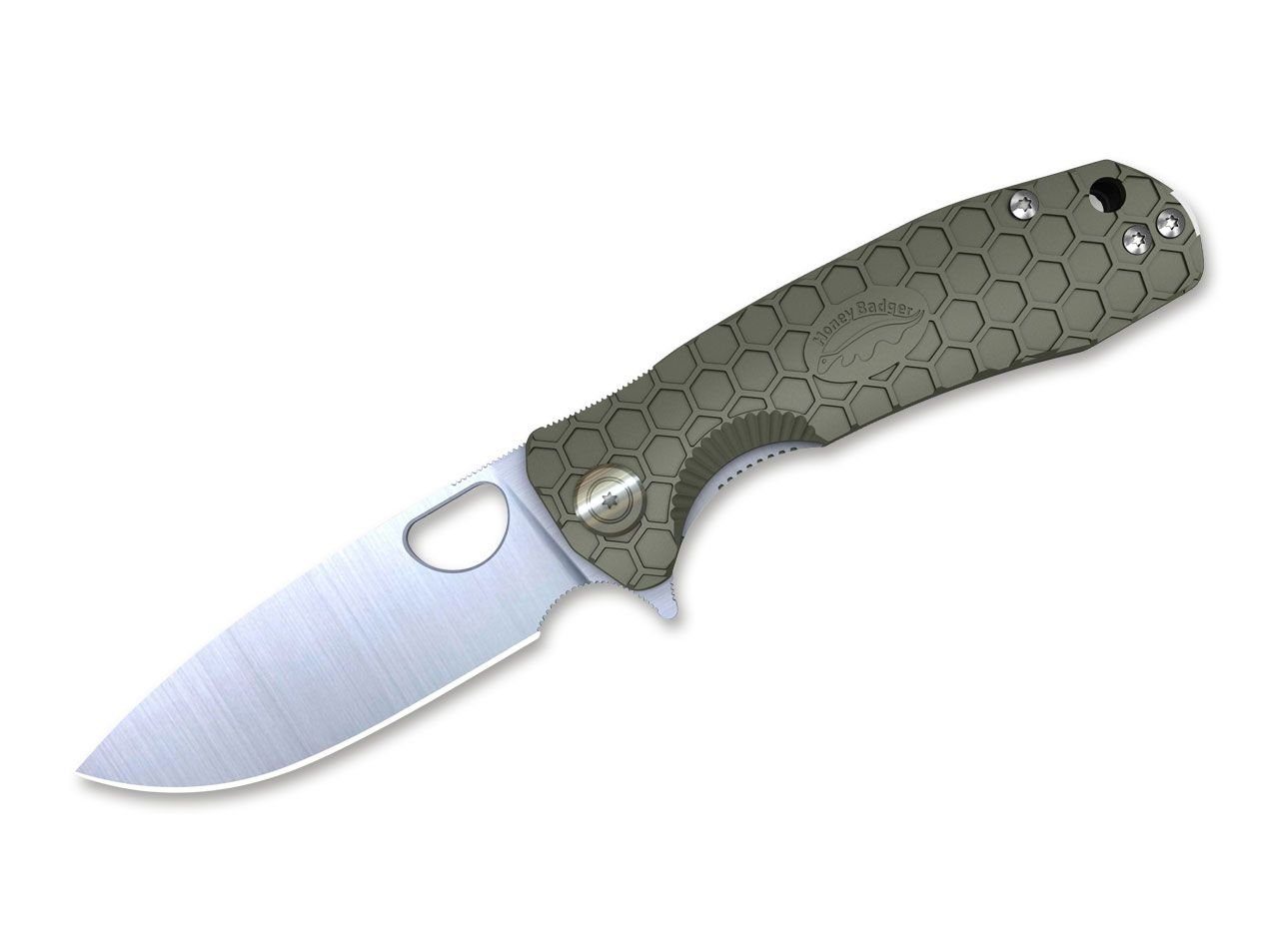 Honey Badger Taschenmesser Taschenmesser Flipper Medium Green