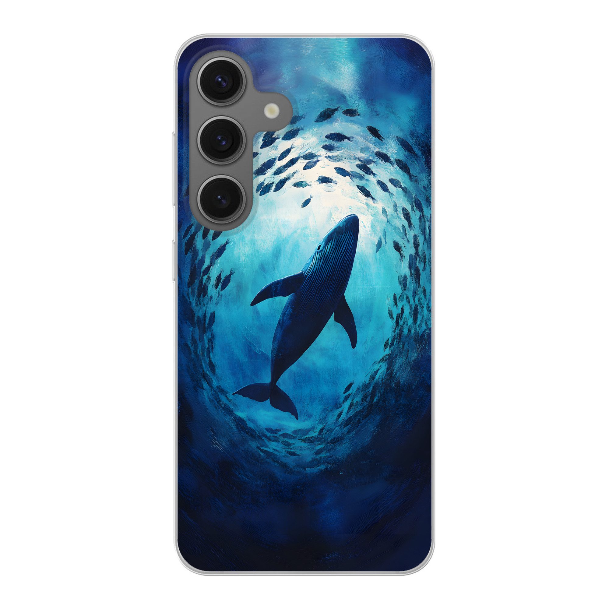 Handyhülle für Samsung Galaxy S25 Wal - Fisch - Dunkelblau