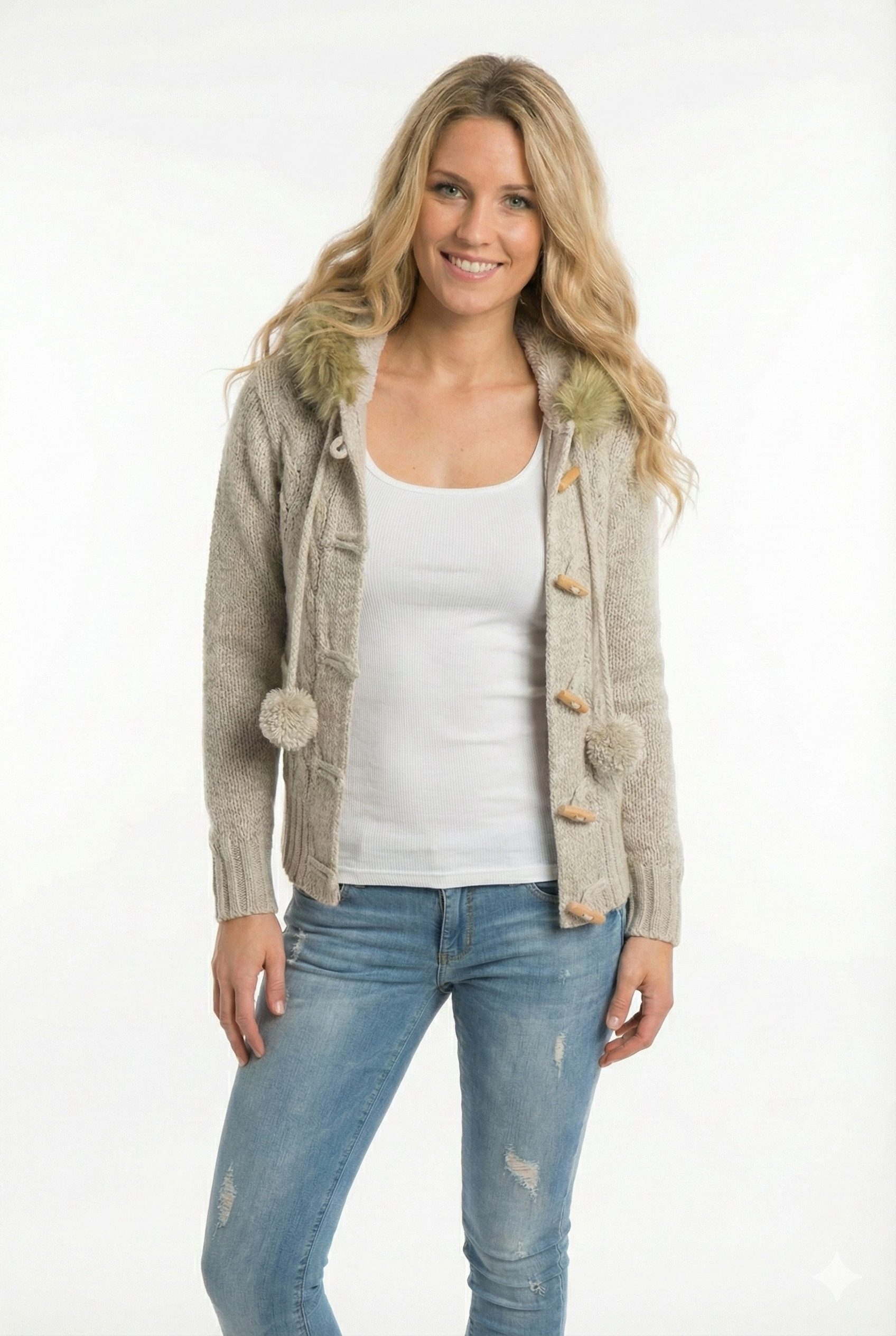 Rock Angel Kapuzenstrickjacke Strickjacke 262ARS