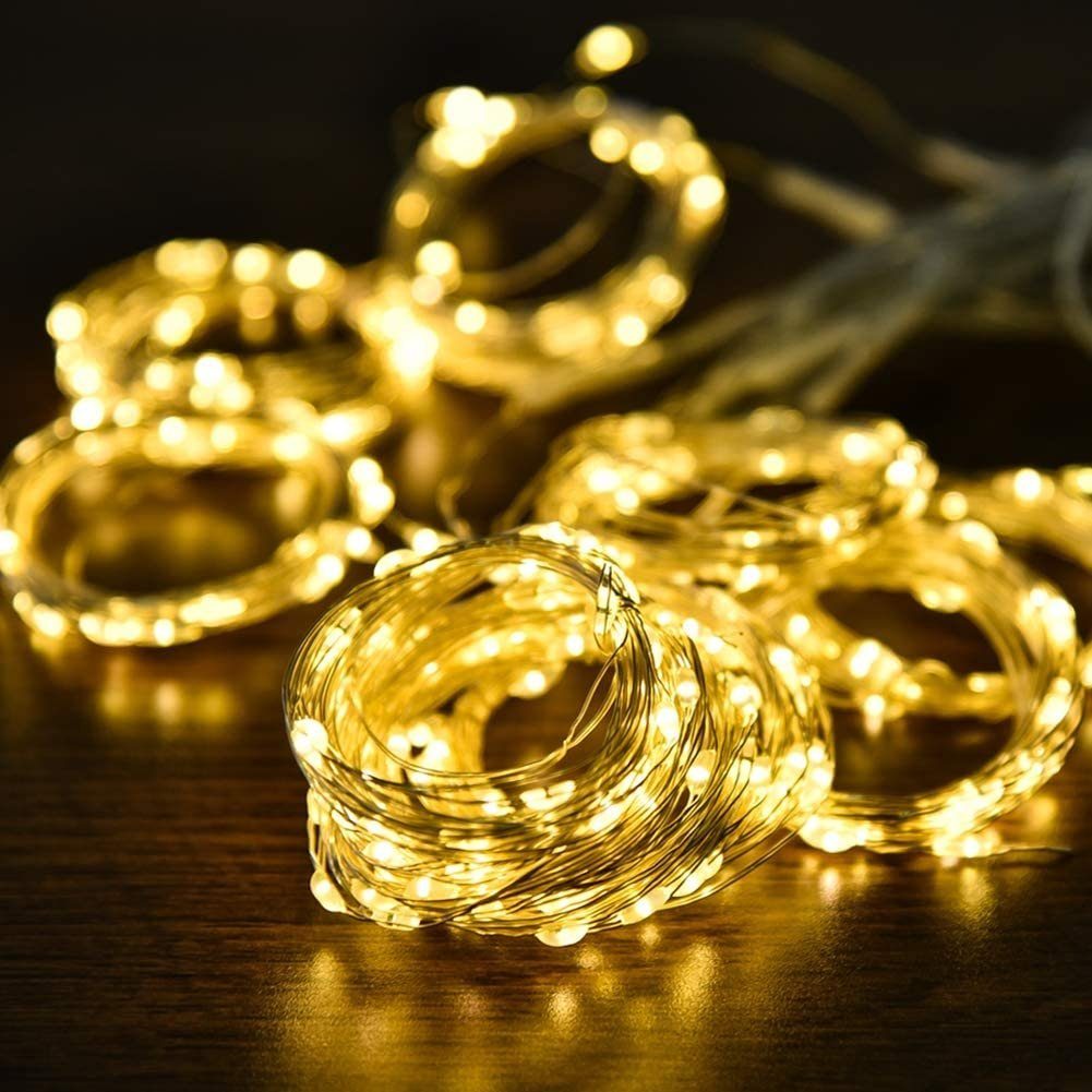 Rosnek LED-Lichtervorhang 300 LED Lichternetz Lichtervorhang Lichterkette, günstig online kaufen