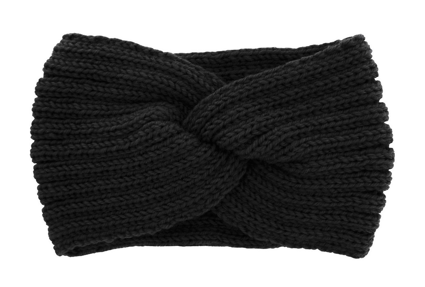 axy Haarband Damen Strick Stirnband mit Twist Knoten, Strick Winter Stirnband Hairband
