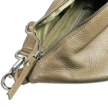 Toscanto Gürteltasche Toscanto Tasche beige, taupe Gürteltasche (Gürteltasche), Damen Gürteltasche Leder, beige, taupe ca. 37cm x ca. 20cm