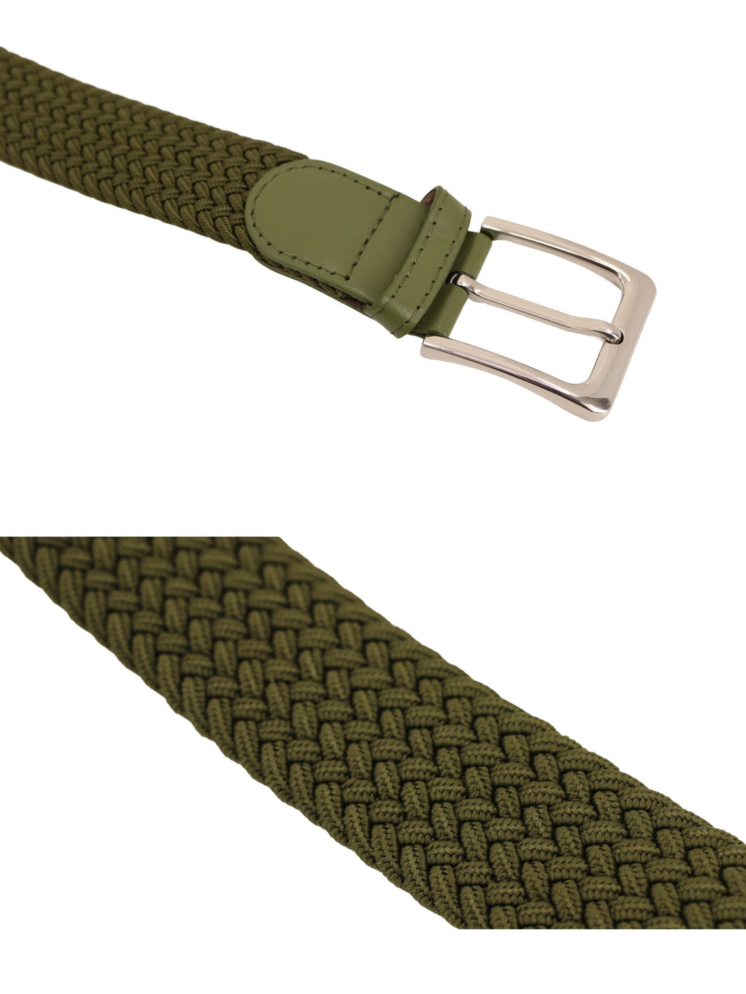 Adel Accessoires Flechtgürtel Unisex Flechtgürtel – Elastisch, 3,5 cm breit, in 15 Farben Dehnbar, ohne Lochsystem, individuell verstellbar