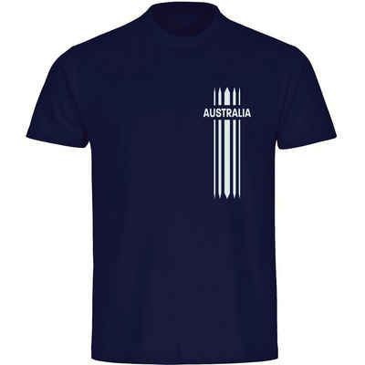 multifanshop T-Shirt Herren Australia - Streifen - Männer