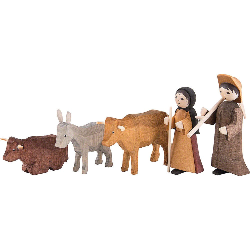 ULMIK Dekofigur Bauerngruppe 5-teilig gebeizt (7cm) von ULMIK