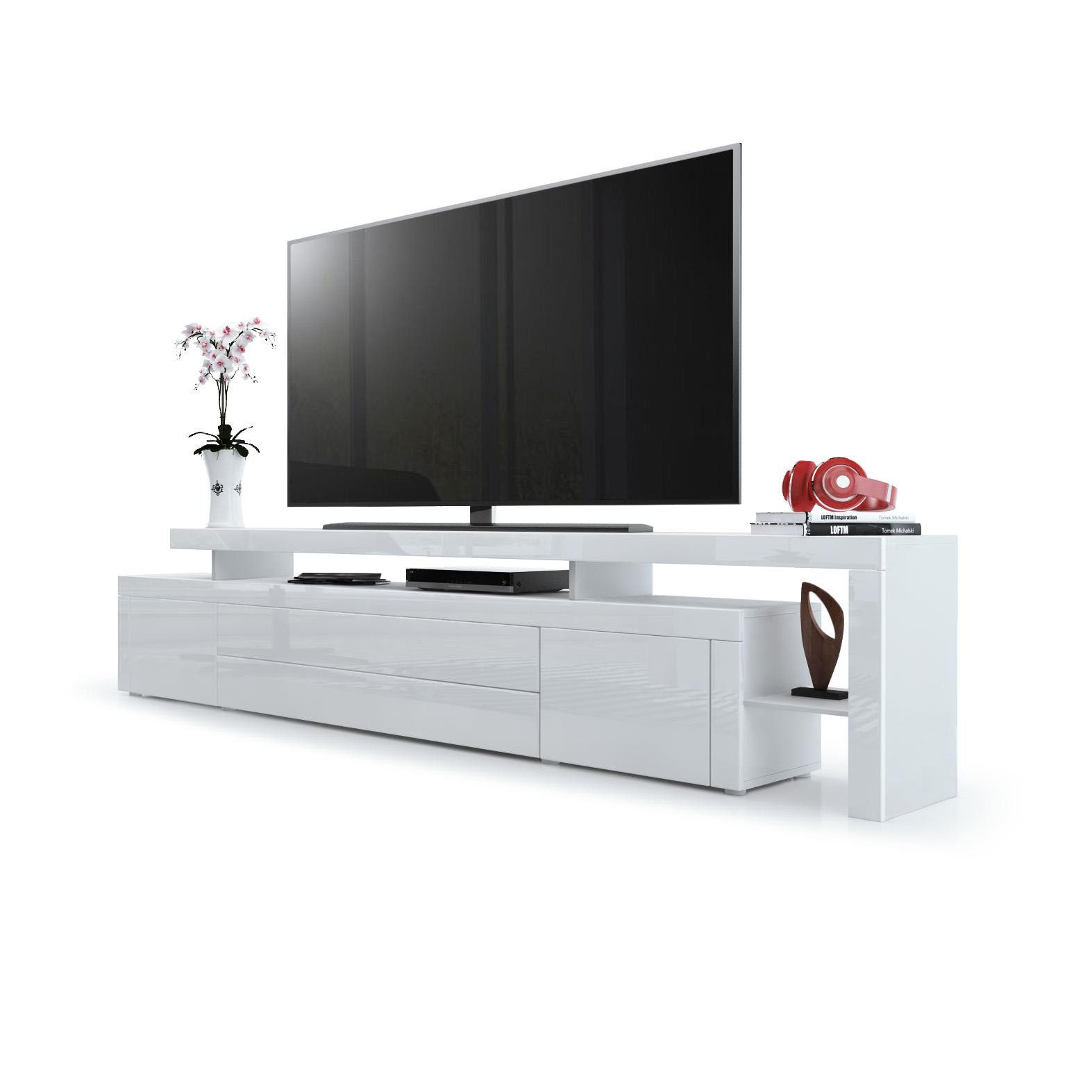 Vladon Lowboard Leon (TV-Kommode, mit zwei Türen, zwei Schubkästen und eine günstig online kaufen