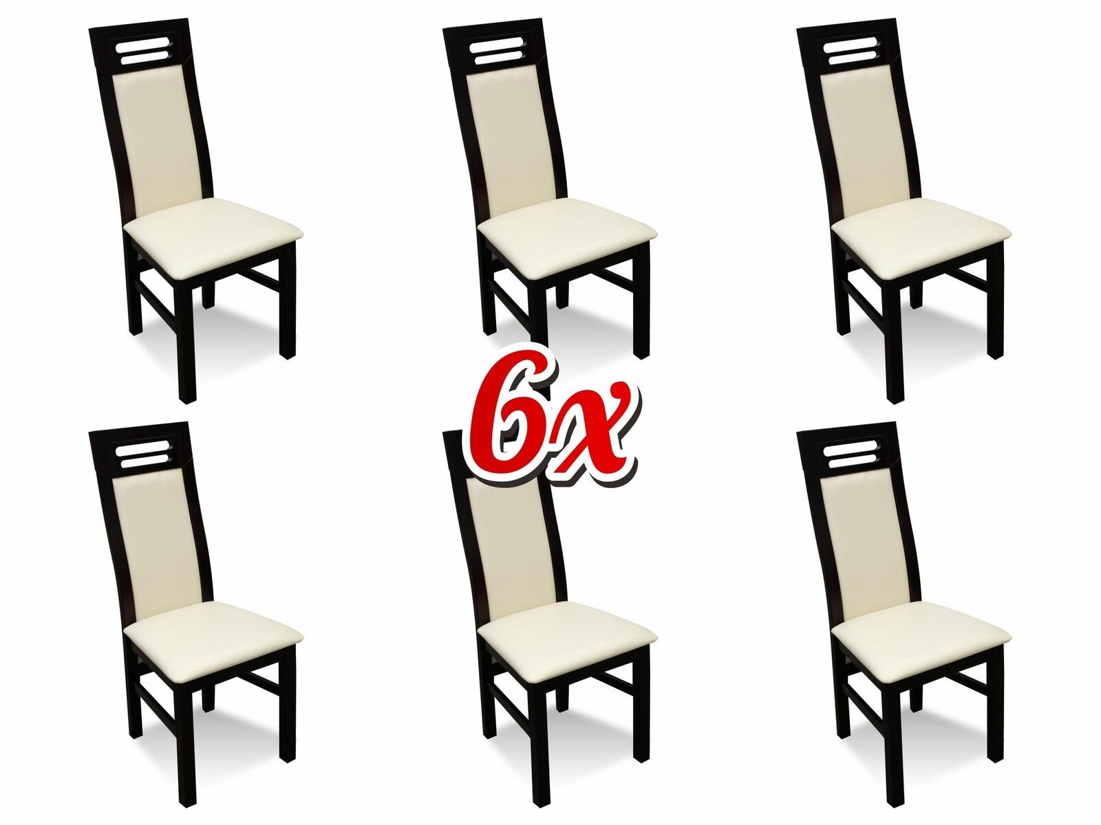 Stuhlgruppe Komplette Garnitur Lehnstuhl Garnituren Esszimmer 6x Stuhl, Stühle JVmoebel Gruppen