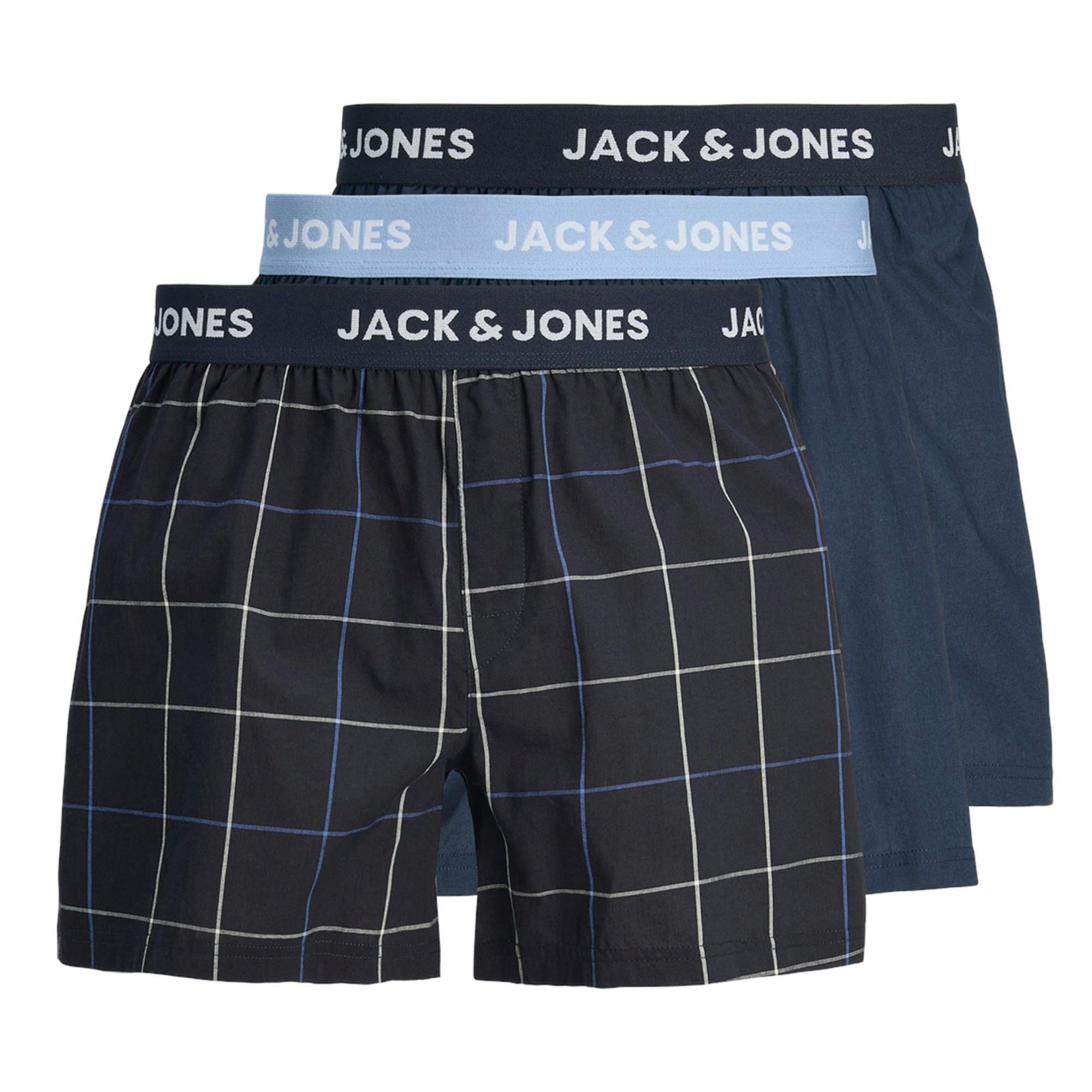 Boxershorts Herren Web-Boxershorts 3er Pack Baumwolle