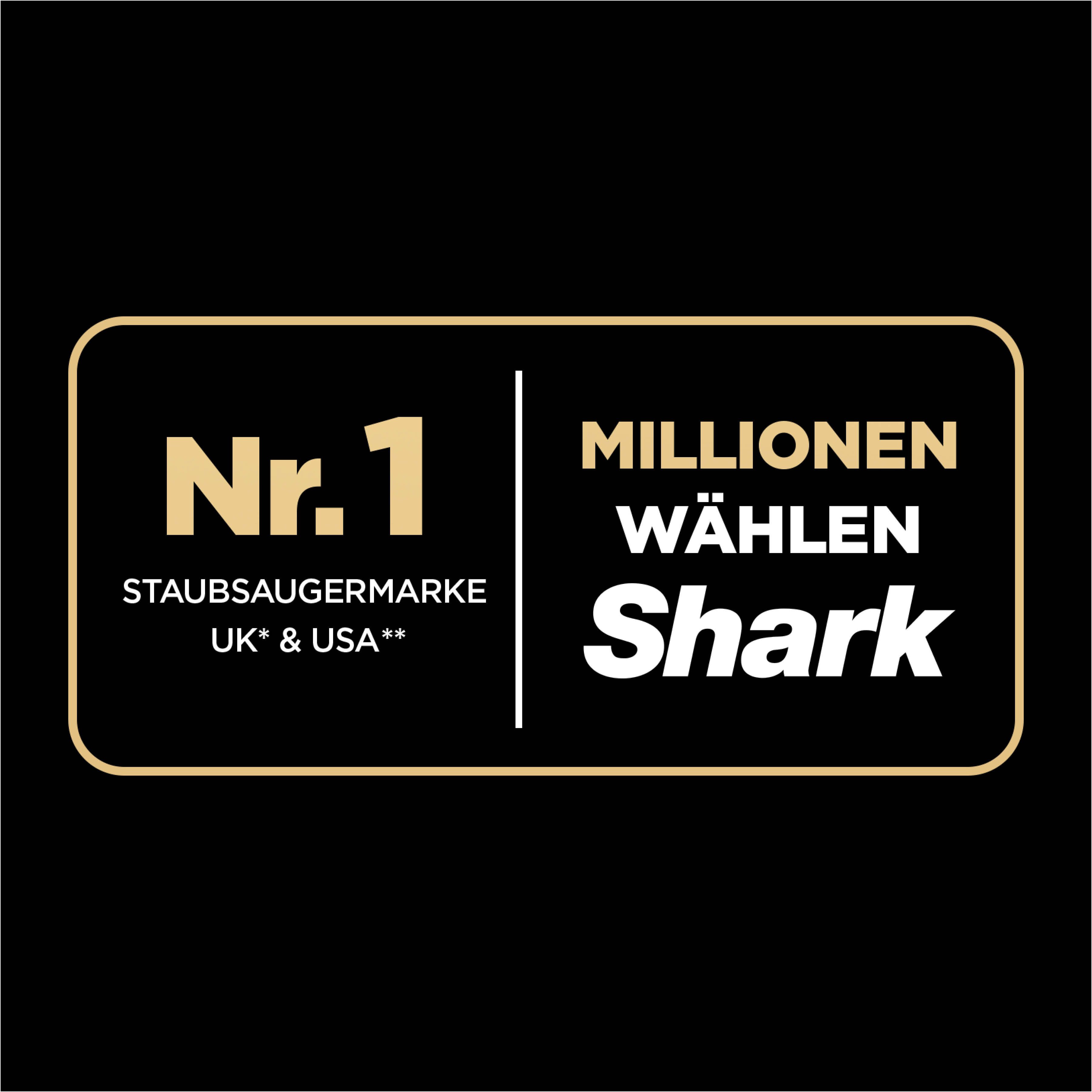 Shark Akku-Hand-und Stielstaubsauger Shark Stratos Akku-Staubsauger [Einzelakku] IZ400EUT, beutellos, - Mit Anti-Allergen Complete Seal