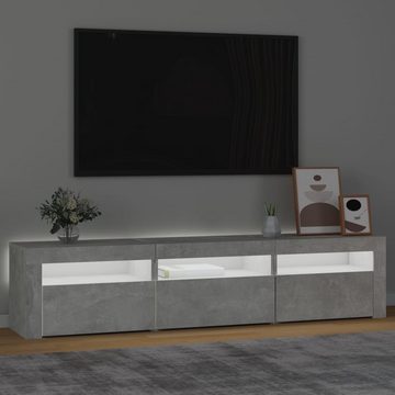 vidaXL TV-Schrank TV-Schrank mit LED-Leuchten Betongrau 180x35x40 cm (1-St)