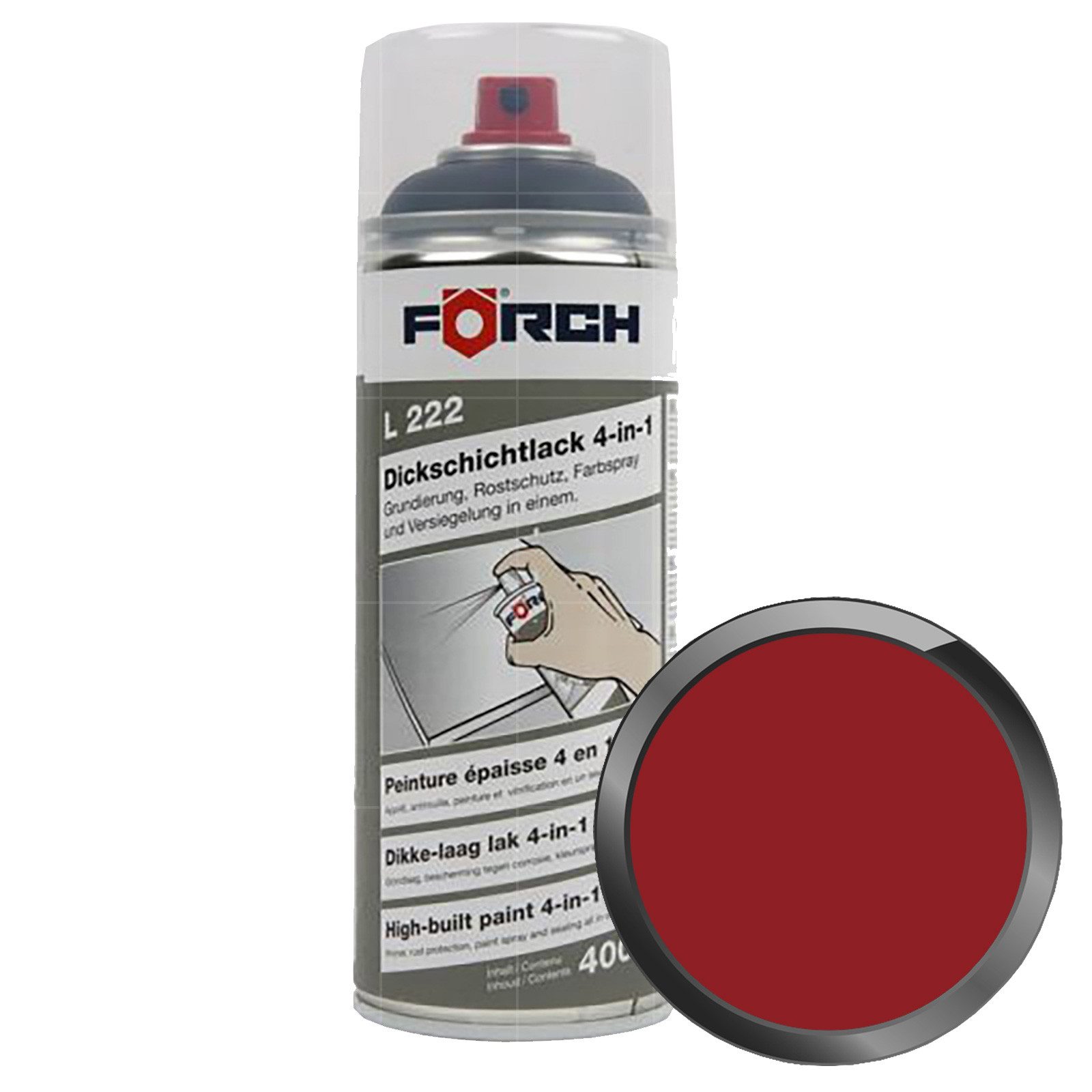 FÖRCH Rostschutzgrundierung L222 Dickschichtlack 4-in-1 - 0.4 Ltr
