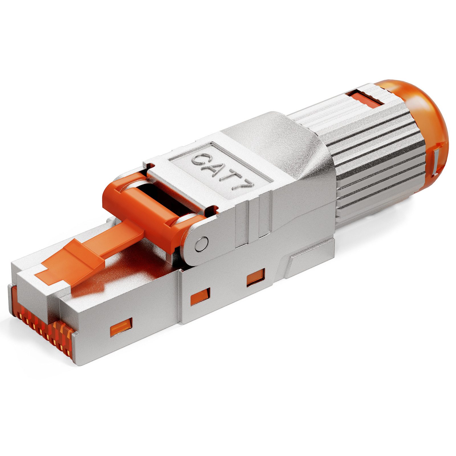 HB-DIGITAL Netzwerkstecker Netzwerkstecker LAN CAT 7 RJ45 Feldkonfektionierbar, 50 Mikrozoll vergoldet auf der Kontaktoberfläche