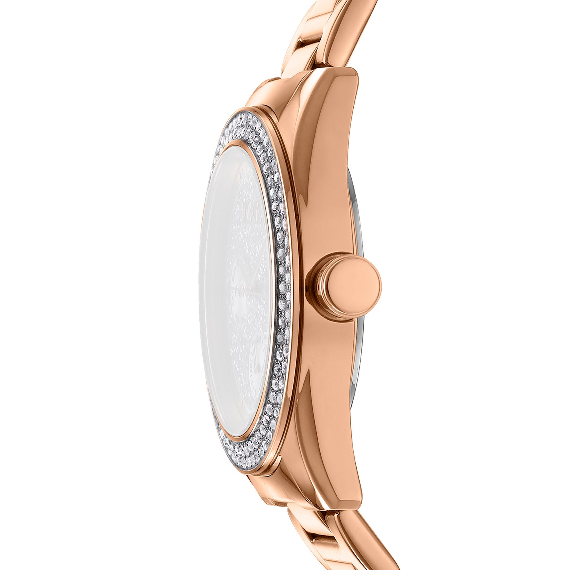 DKNY Quarzuhr Chambers Multi Glitz DK1L078M0035, Armbanduhr, Damenuhr, Edelstahlarmband, analog, Tag