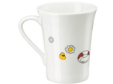 Hutschenreuther Becher My Mug Worte- Muntermacher Becher mit Henkel 0,4 l, Bone China