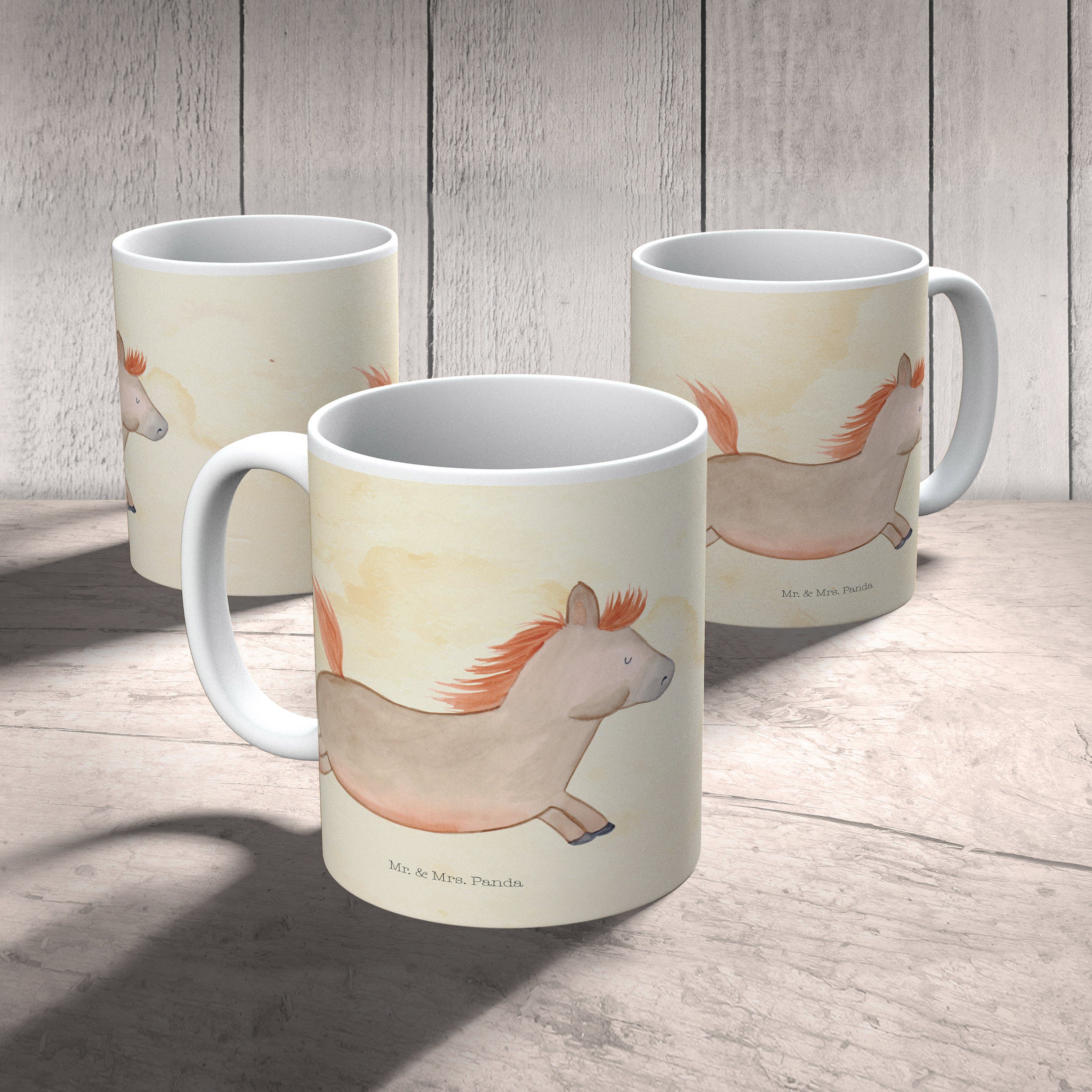 & Keramik - Pferd Vintage Landwirtin, Kaffeebecher, springt Tasse Geschenk, Panda Mr. - Mrs. Becher,