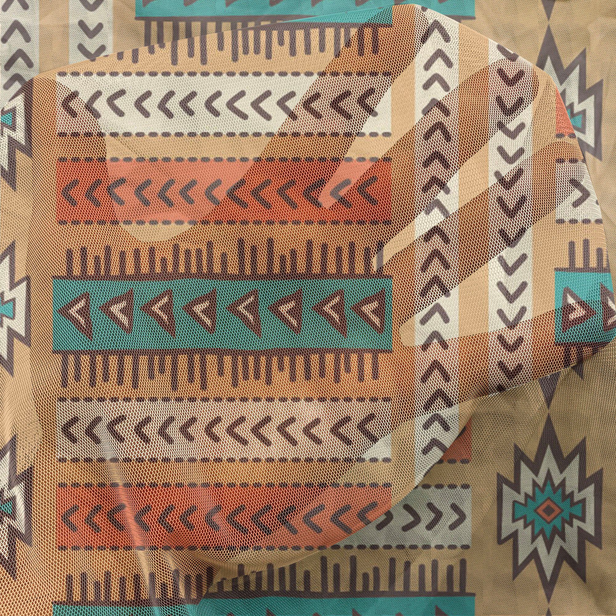 Gardine schiere Hochzeit aztekisch Bohemian Drapierung für 2 Panels, Party Abakuhaus, Pattern