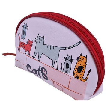 BIGGDESIGN Kosmetiktasche Biggdesign Cats Damen Kosmetiktasche, Bunt, 18 x 9 cm (1-tlg)