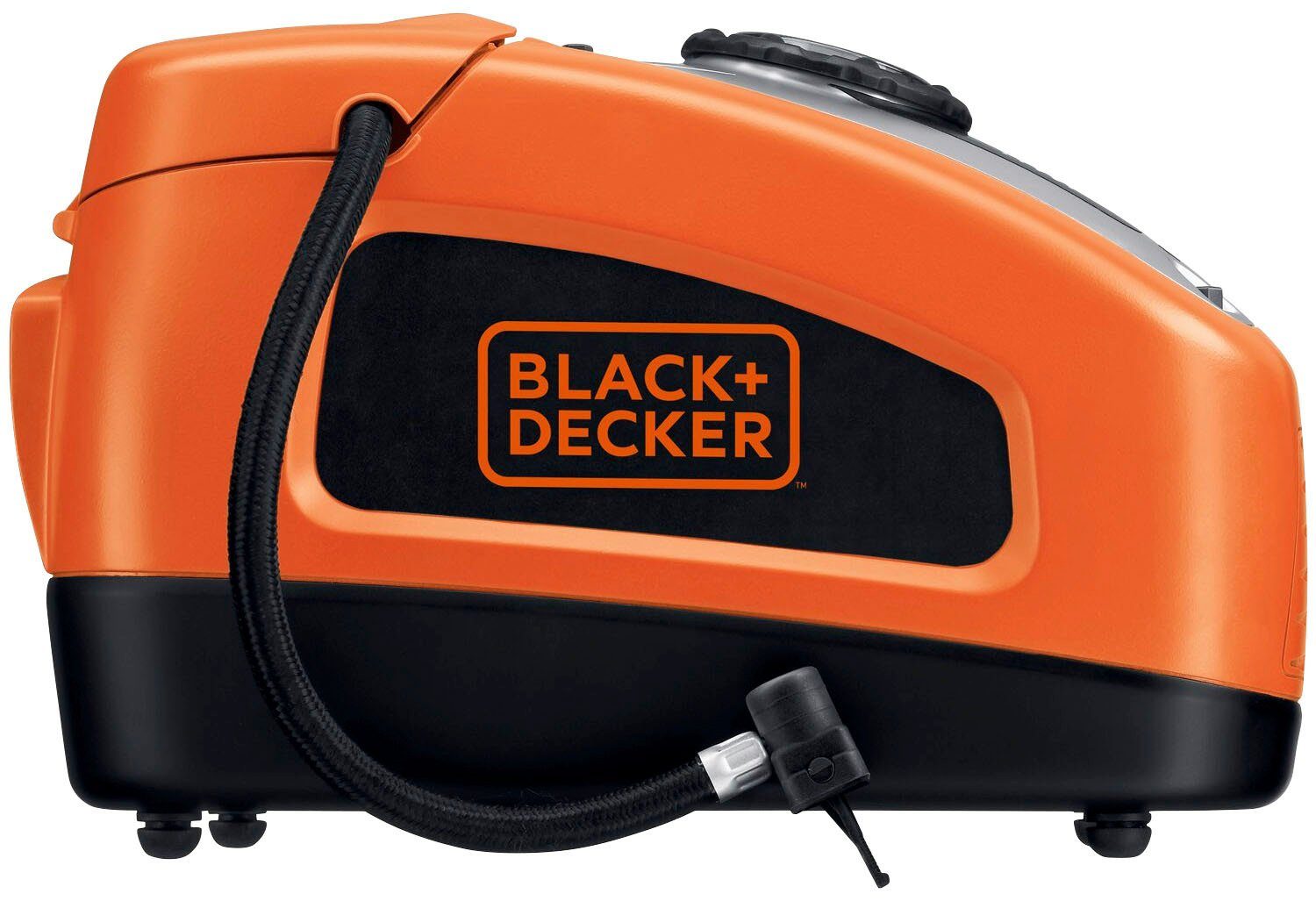 Black + Decker Kompressor ASI300, max. 11 bar, 160 PSI, 12V/230V, 3 Ventile, dig. Druckeinst.