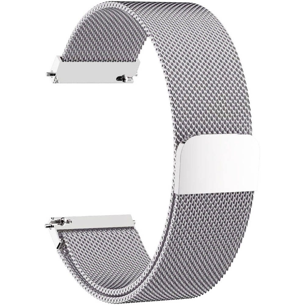 Smart Mesh-Edelstahl, Silber Uhrenarmband 18/20/22mm Schnellverschluss Uhr oder Magnetschließe, für normale Uhrenarmband, Sunicol Watch