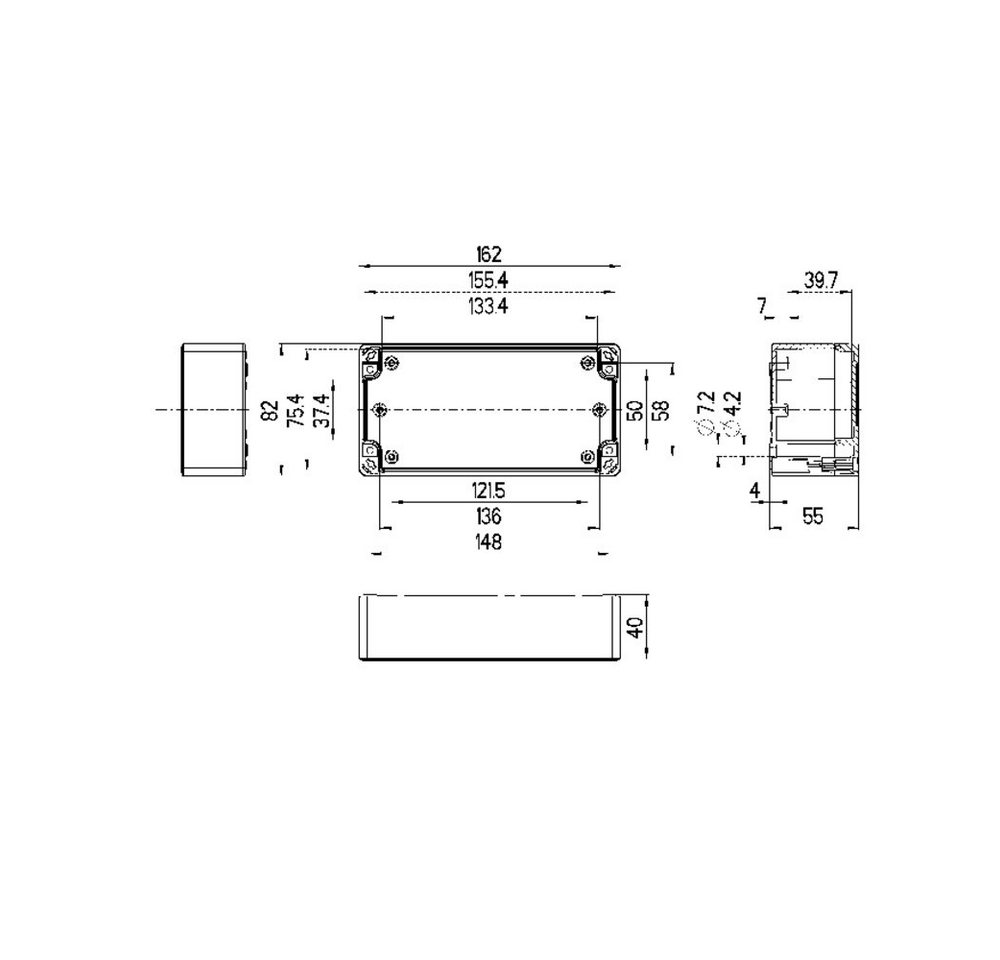 Thumbnail - SPELSBERG Spelsberg TG PC 1608-6-to Installations-Gehäuse 162 x 82 x 55 Polycar Steckdosenverteiler