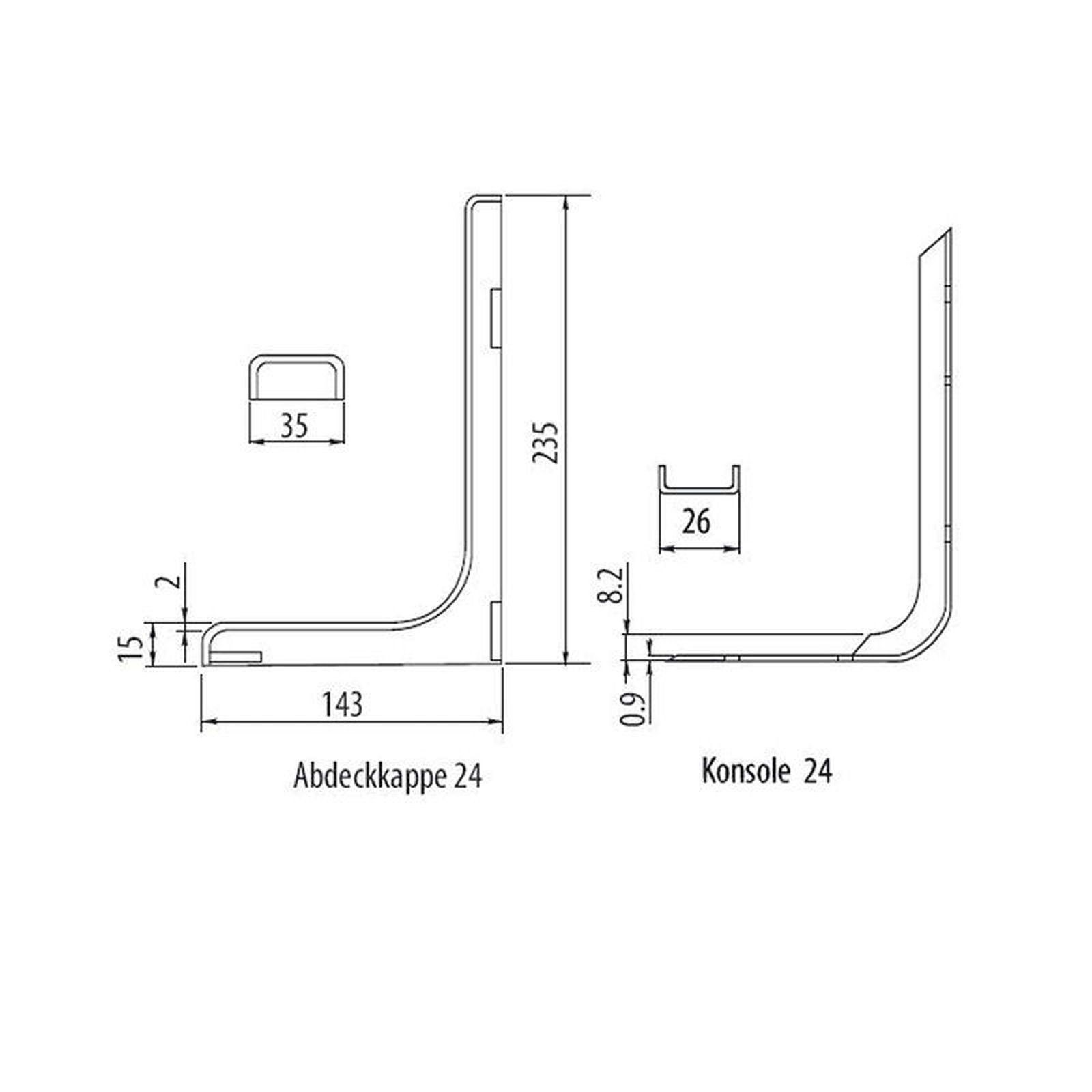 SO-TECH® Wandregalhalter Regalkonsole Regalbodenträger mit Abdeckung günstig online kaufen