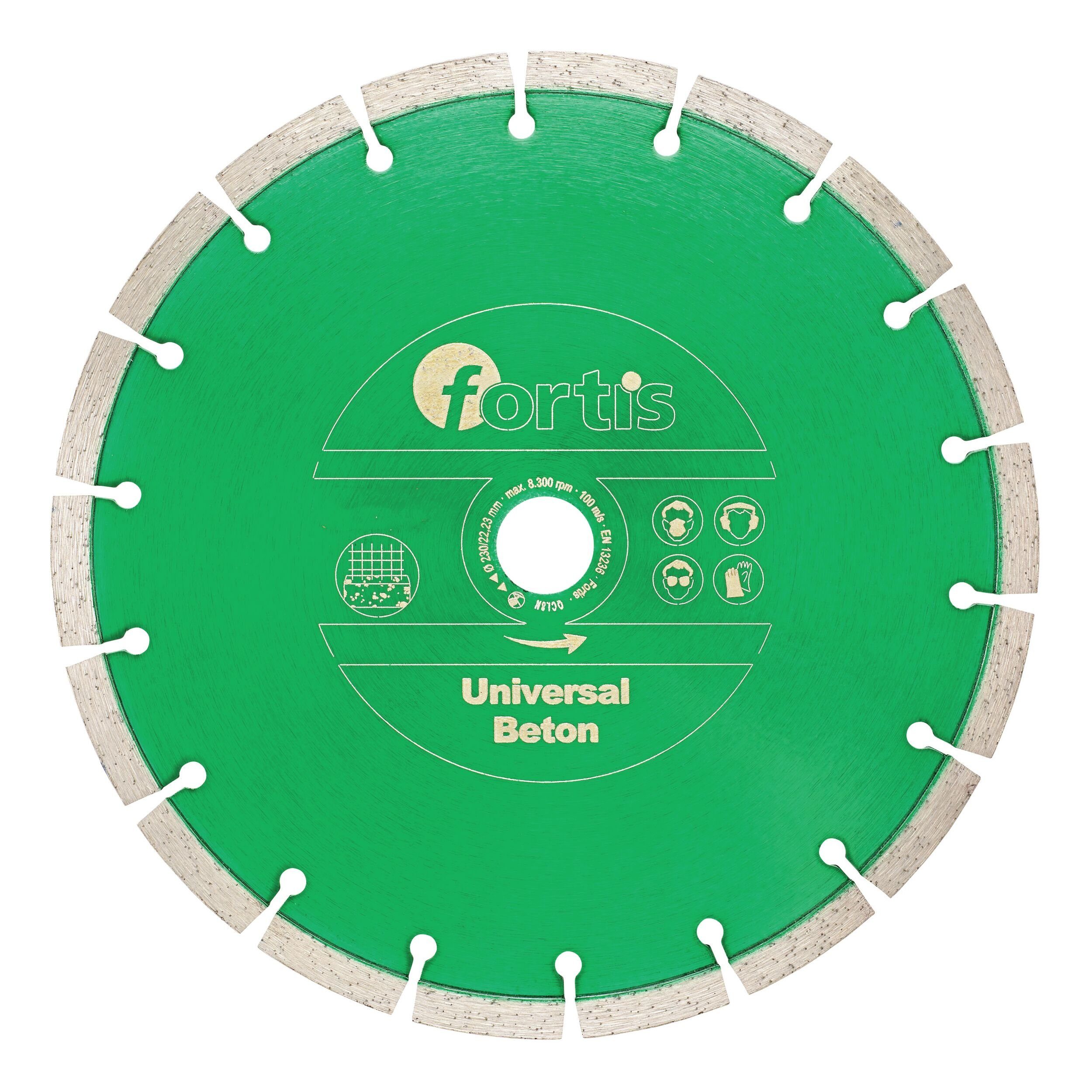 fortis Trennscheibe, Ø 125 10 Universal mm mm 22,2 mm, Ø Diamant Beton gesintert Bohrung