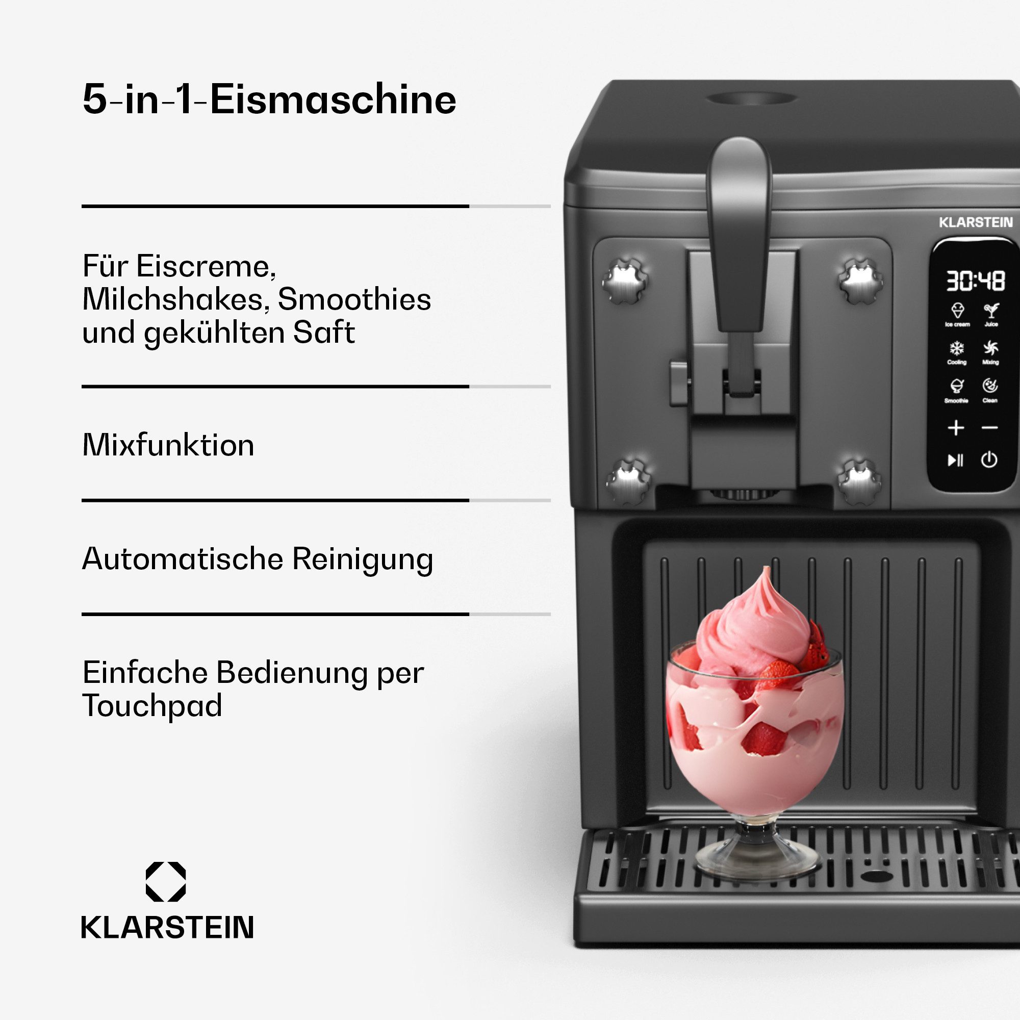 Klarstein Eismaschine SweetSwirl, 250 W