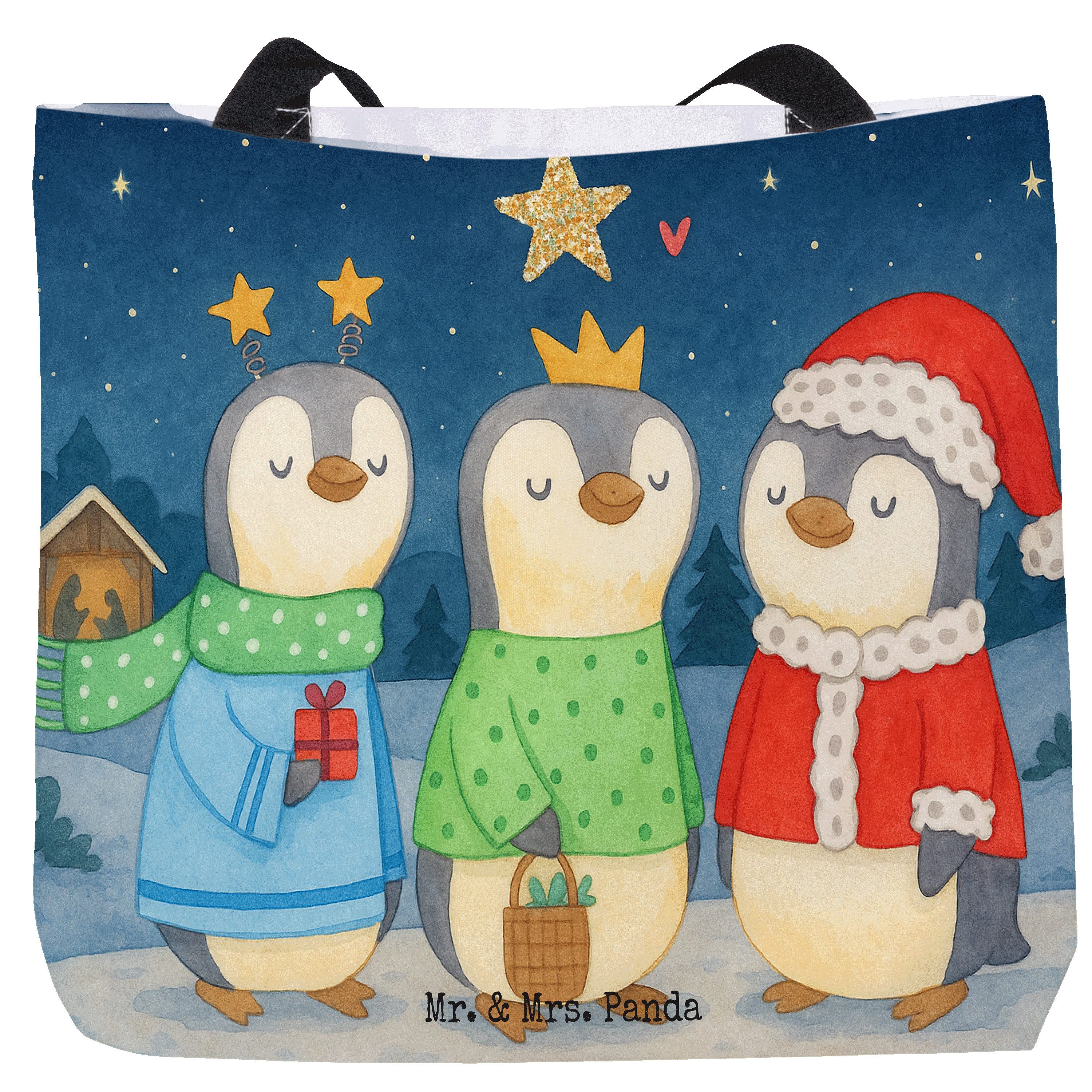 Shopper Winterzeit Heilige drei Könige Design, Tote Bag, Weiß, Unitasche, Wei