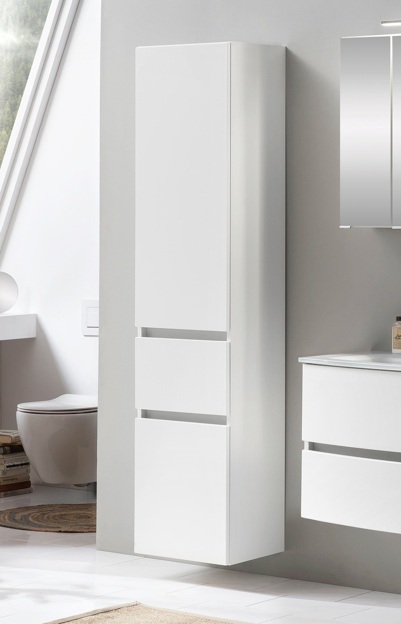 welltime Seitenschrank Kaunas 40 cm breit, mit Schubkasten, Soft-Close-Funktion – Bild 2 von 5